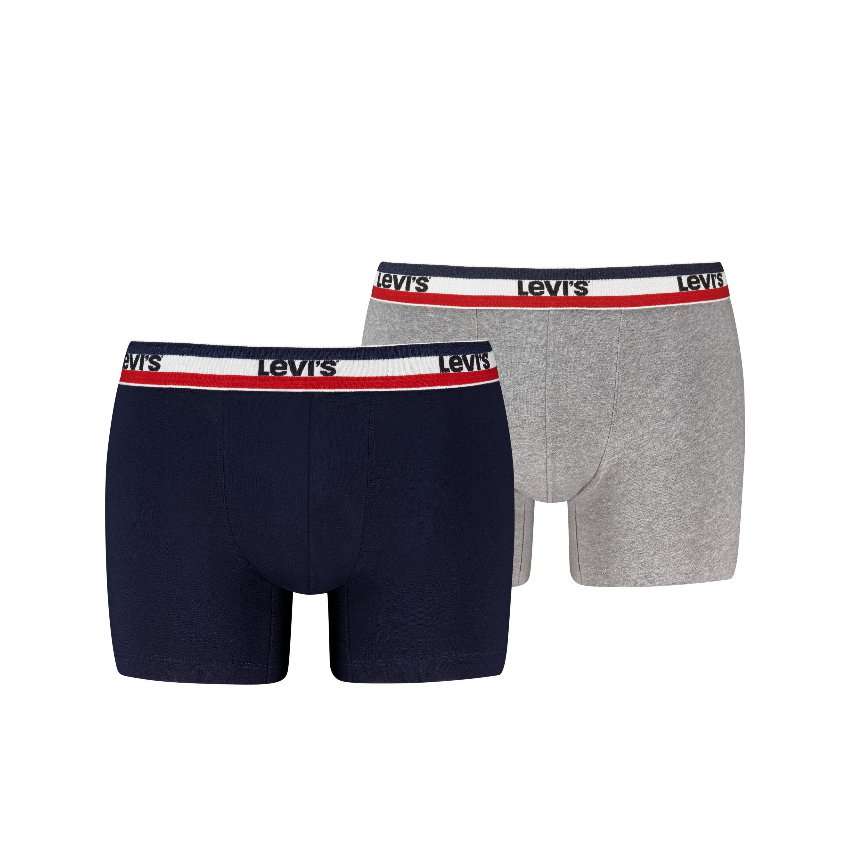 Levi's® Boxershorts LEVIS MEN REPEAT SPW LOGO BOXER BRIEF (2er Pack) ohne Eingriff, elastischer Logobund, Baumwoll-Mix