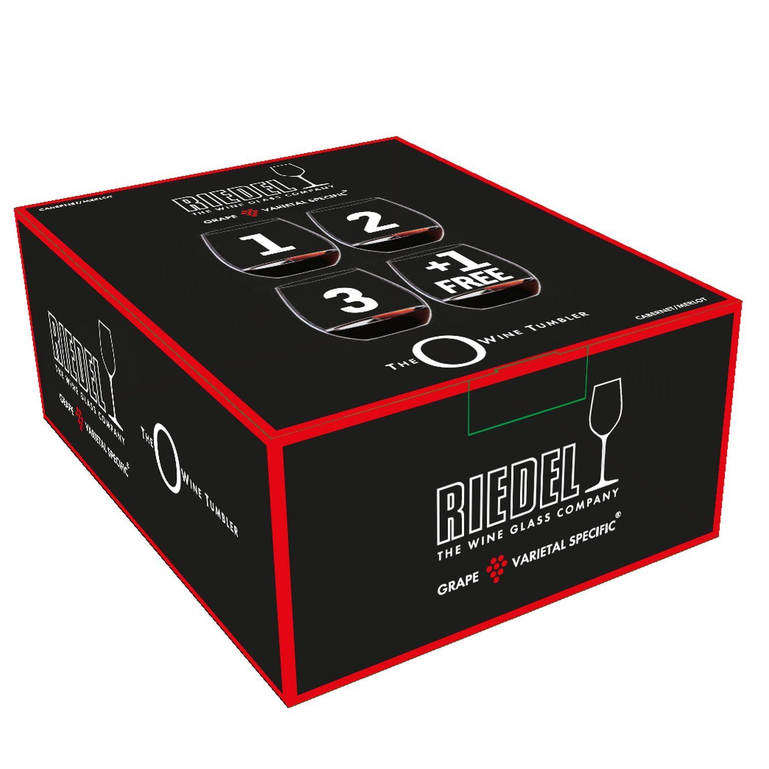 RIEDEL THE WINE GLASS COMPANY Weinglas O Cabernet Merlot 4er Set, Kristallglas