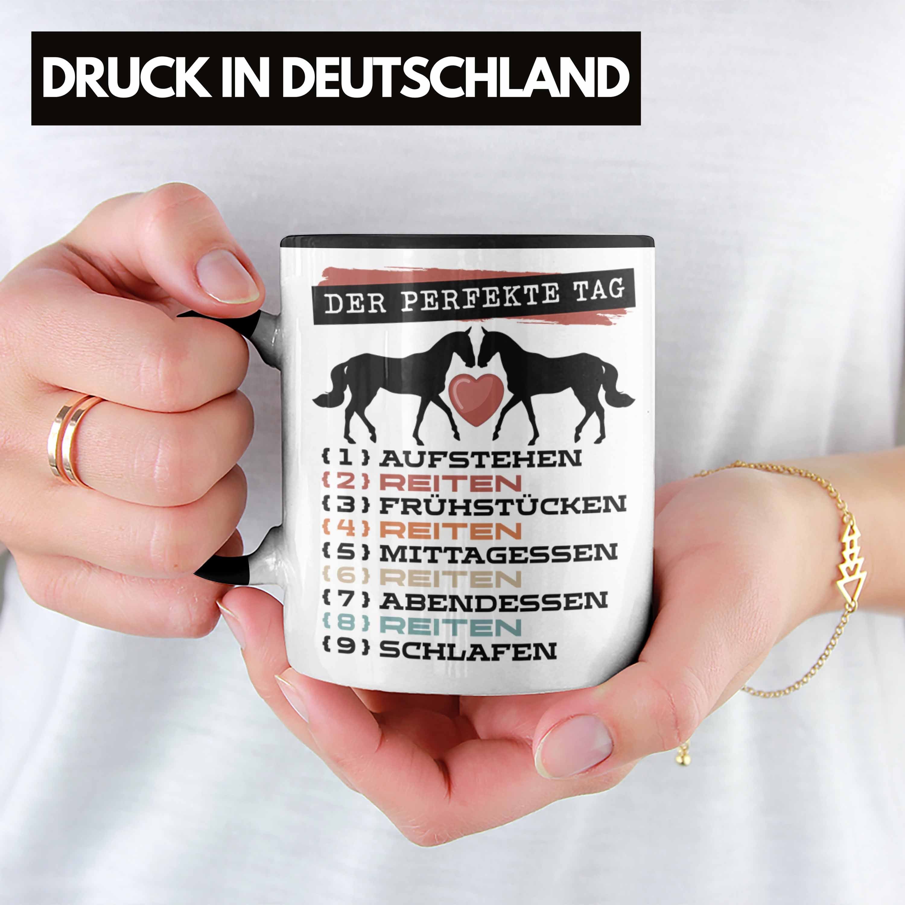 Trendation Tasse Trendation - Schwarz Gesc Der Tasse Pferde Becher Perfekte Tag Reiten Geschenk