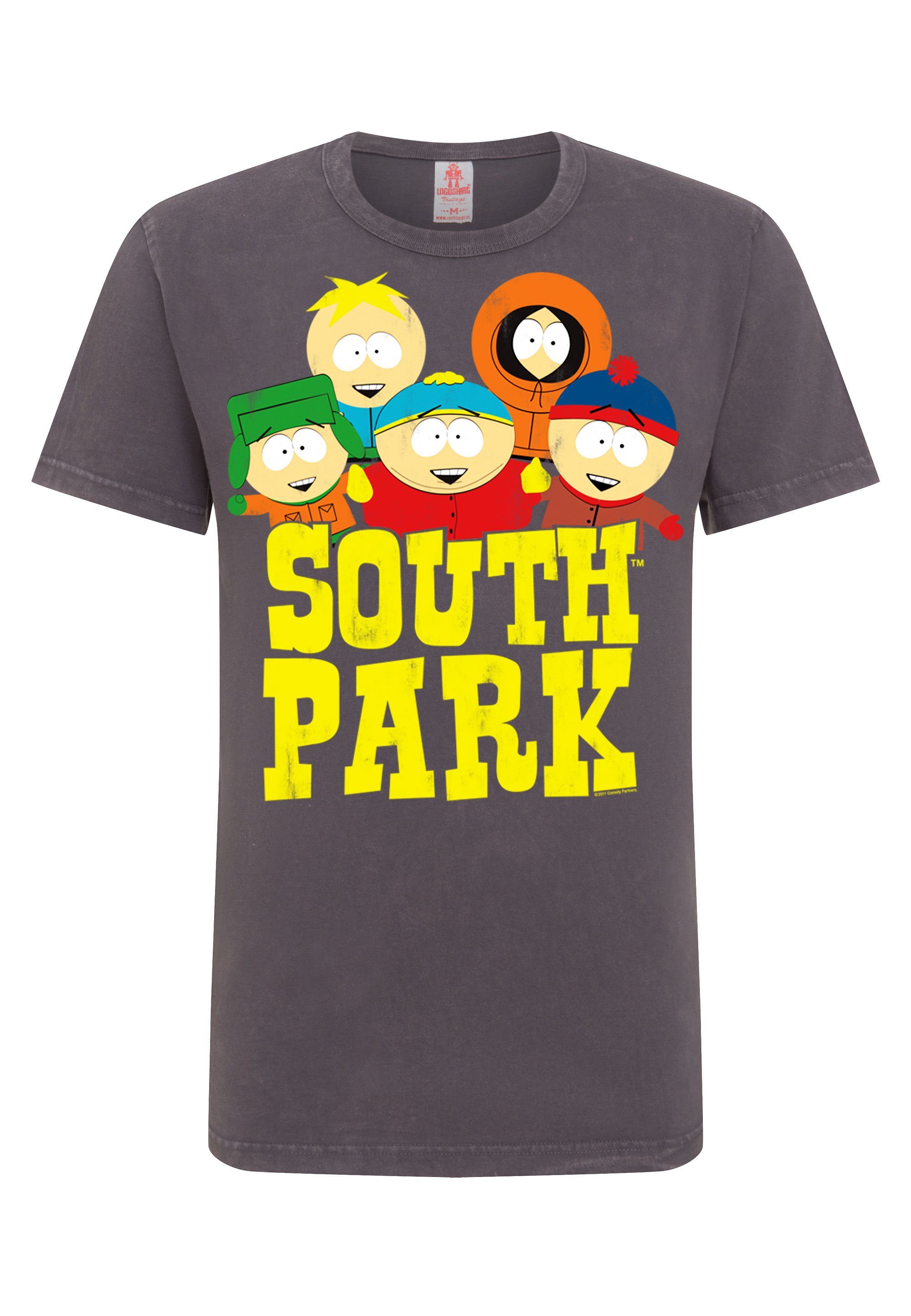 LOGOSHIRT T-Shirt South Park mit Freunde coolem Fünf Print –