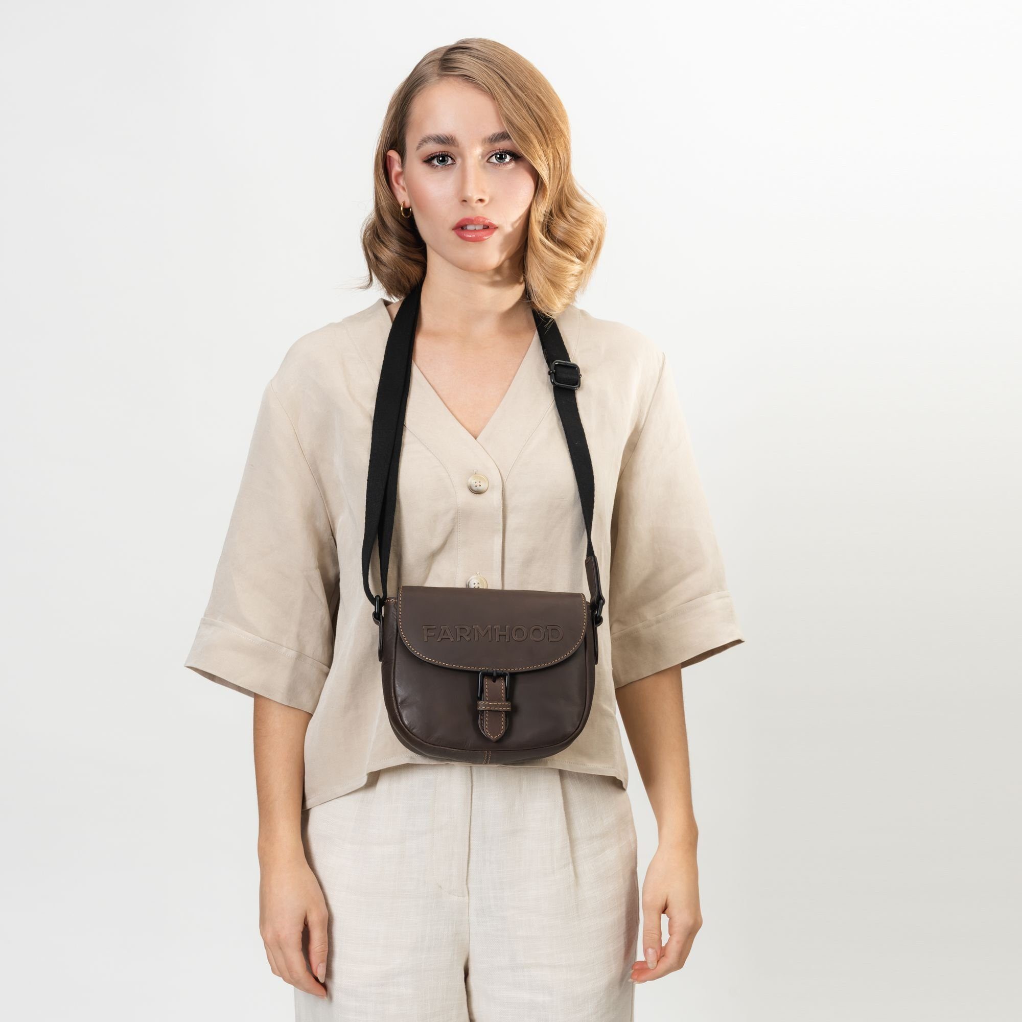 Farmhood Umhängetasche Nashville, Leder günstig online kaufen