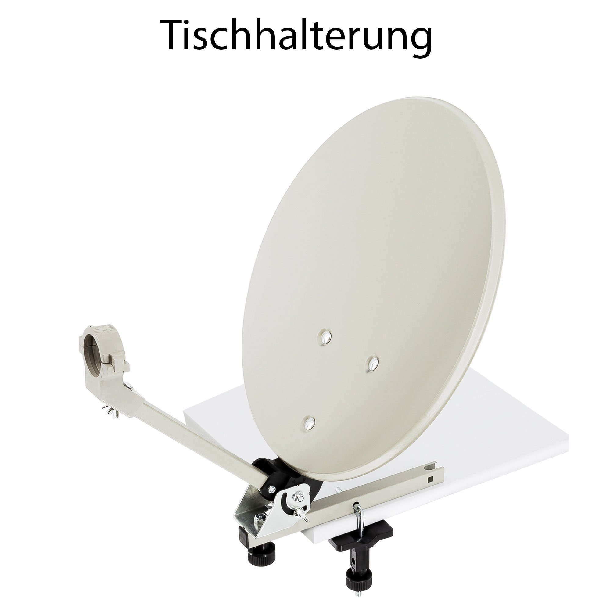 PremiumX Camping SAT Anlage Antenne Standfuß Masthalter Tischhalter im Koffer SAT-Antenne – Bild 2 von 5