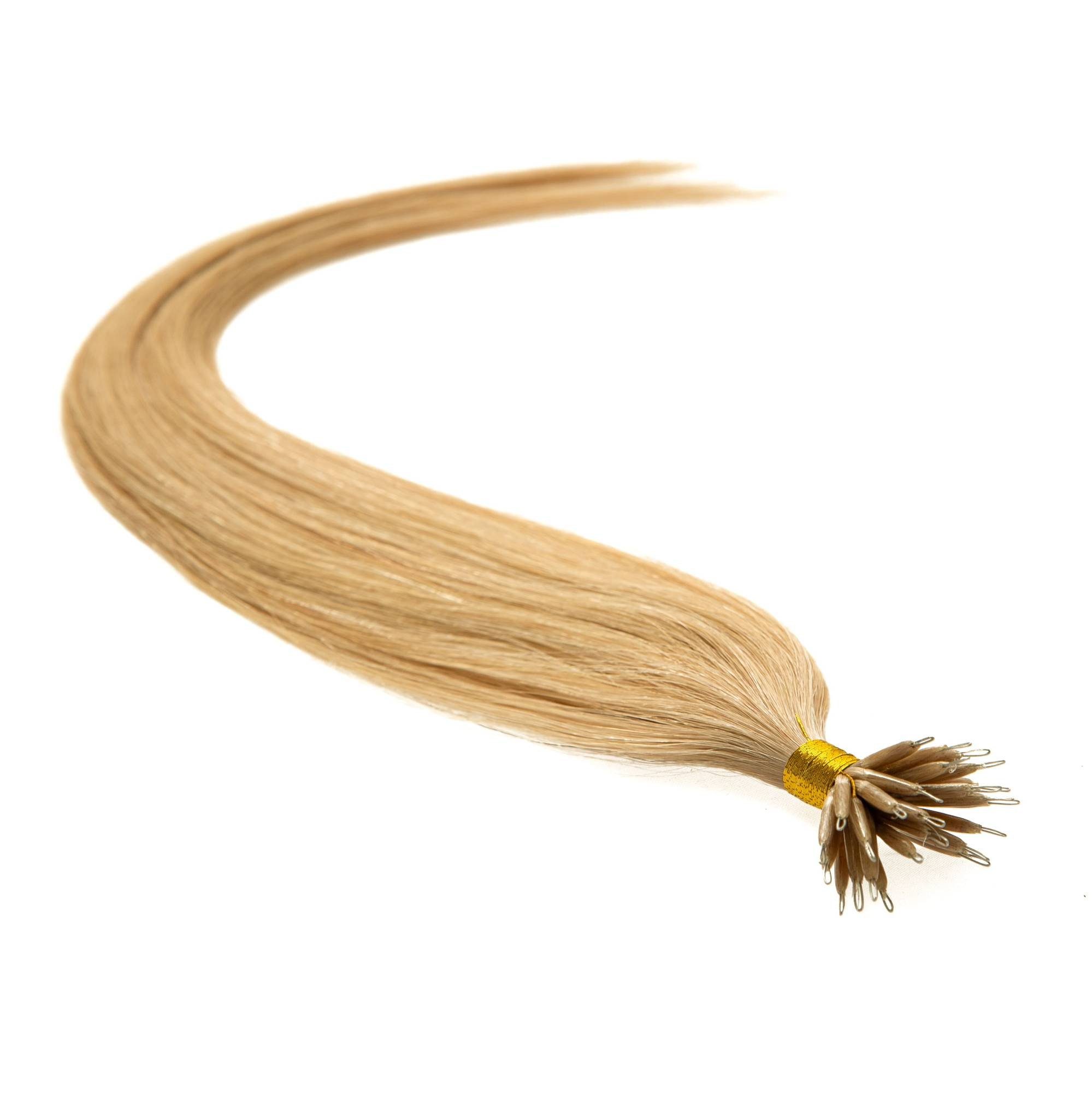 #9/31 Echthaar-Extension Premium Lichtblond Nanoring Gold-Asch Extensions hair2heart 50cm