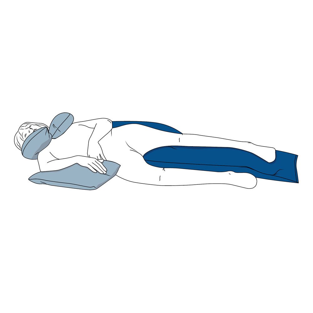Softline Healthcare Products Lagerungskissen CAREPUR Seitenlagerungskissen, Größe M, 180 x 31 cm, blau