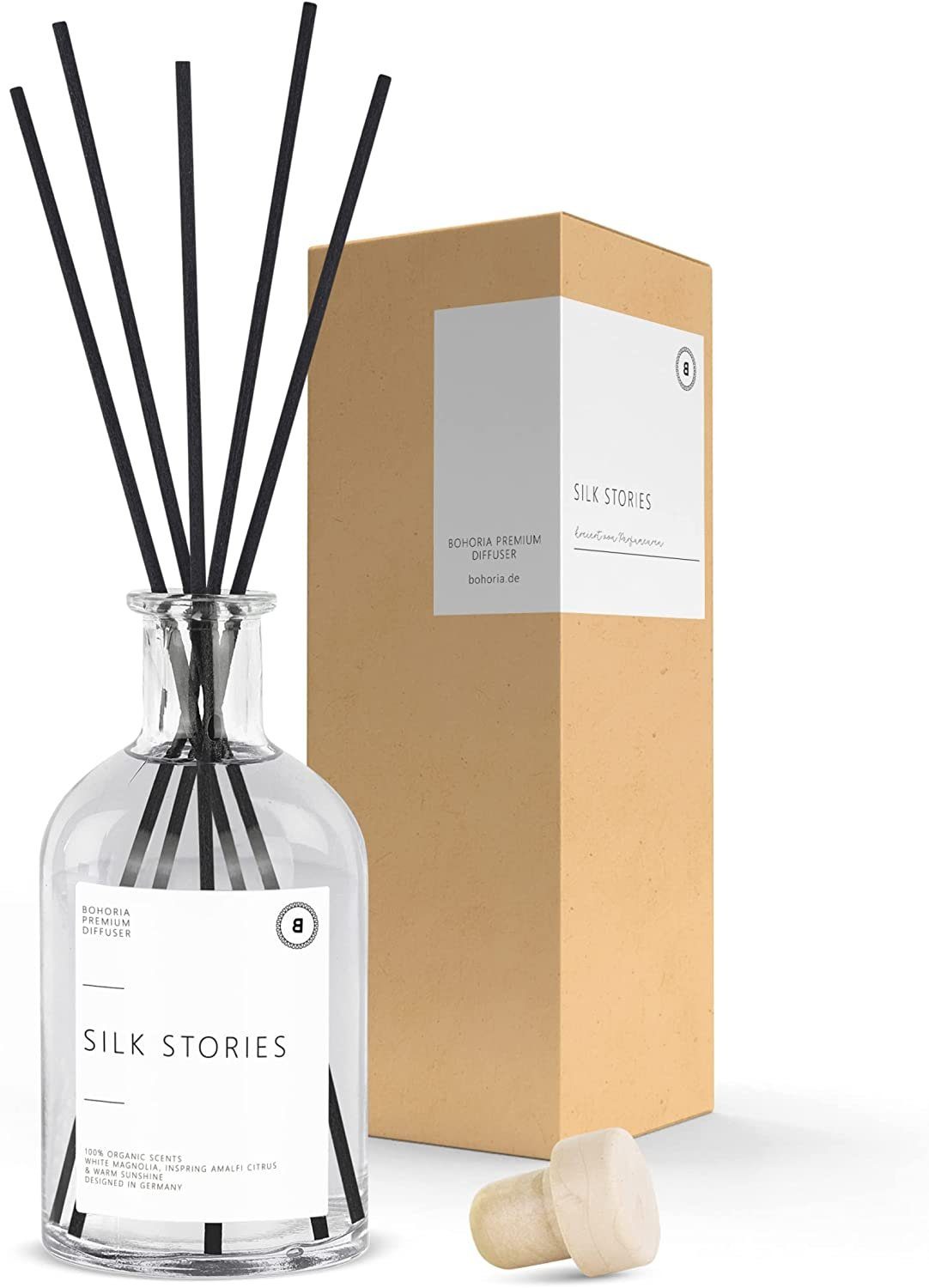 BOHORIA Duft-Set BOHORIA Raumduft mit Stäbchen, Raumduftstäbchen, Raumdiffuser, Silk Stories