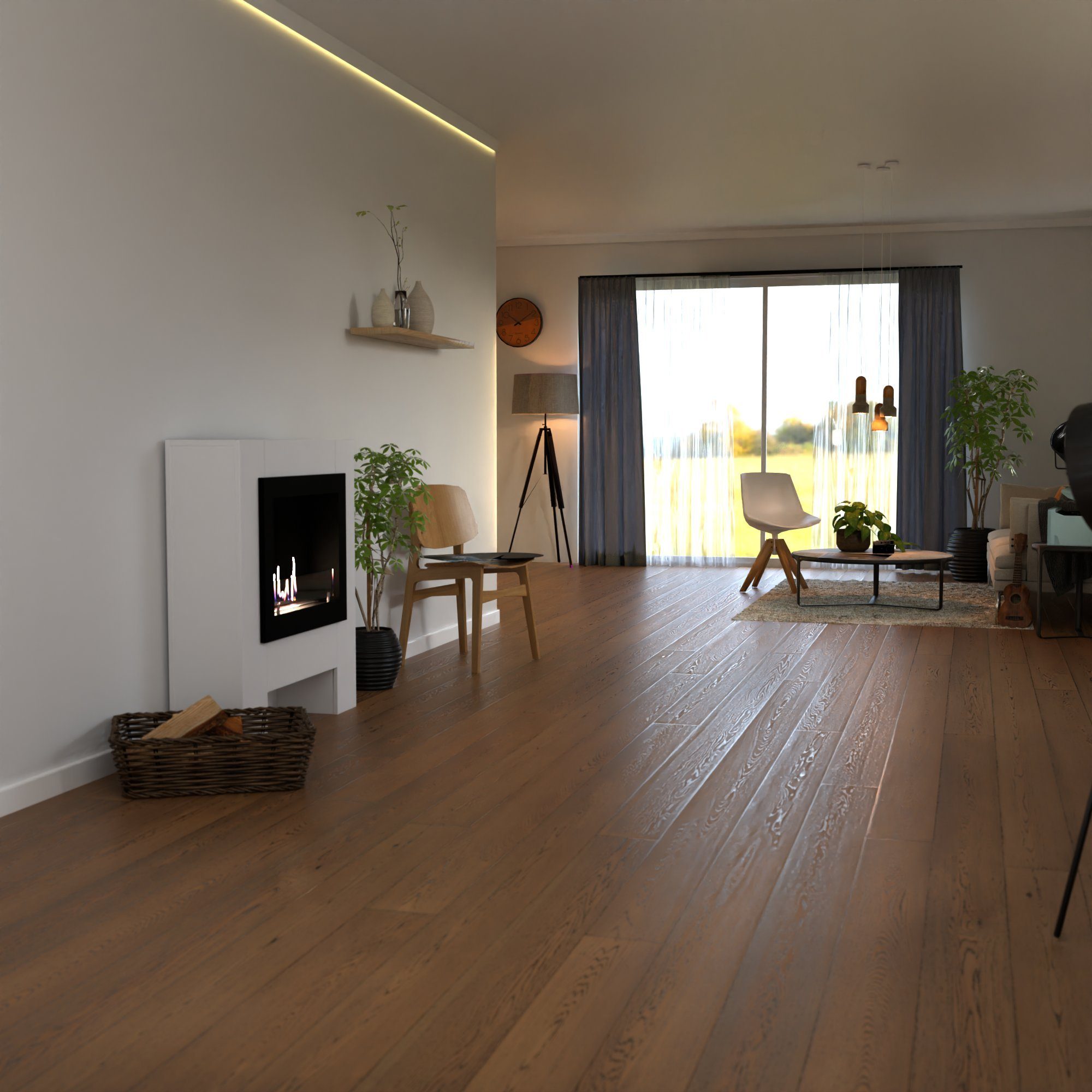 GLOW FIRE Echtfeuer-Dekokamin Harstad RW Ethanol Kamin, Bioethanol Kamin mit 3h Brenndauer, Heizleistung bis 2 kw