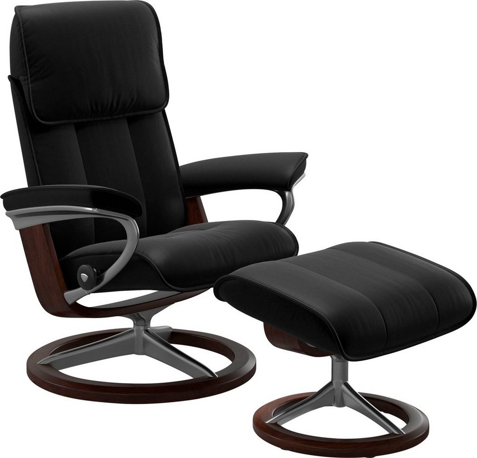 Stressless® Relaxsessel Admiral (Set, Relaxsessel inkl. Hocker), mit Signature  Base, Größe M & L, Gestell Braun