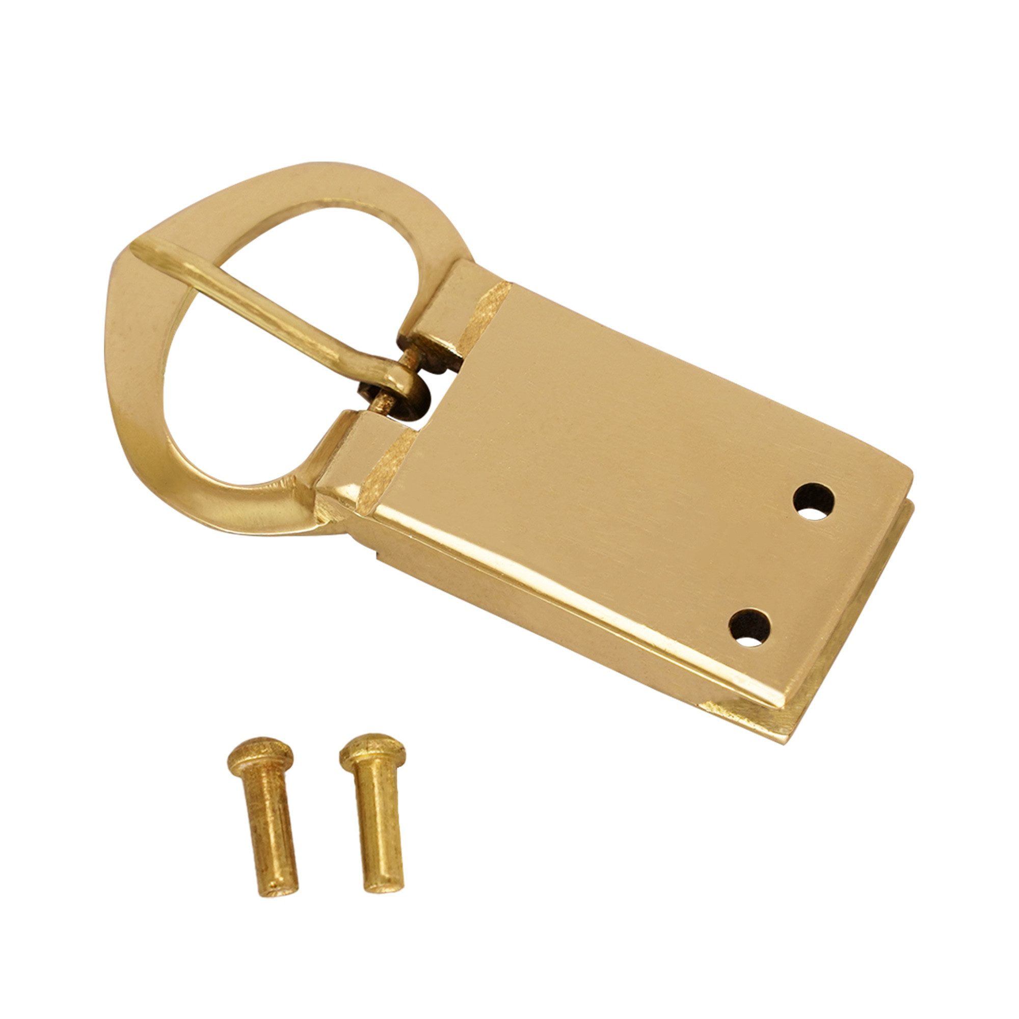 Gürtelschnalle Gürtelschnalle mit Nietplatte aus Messing