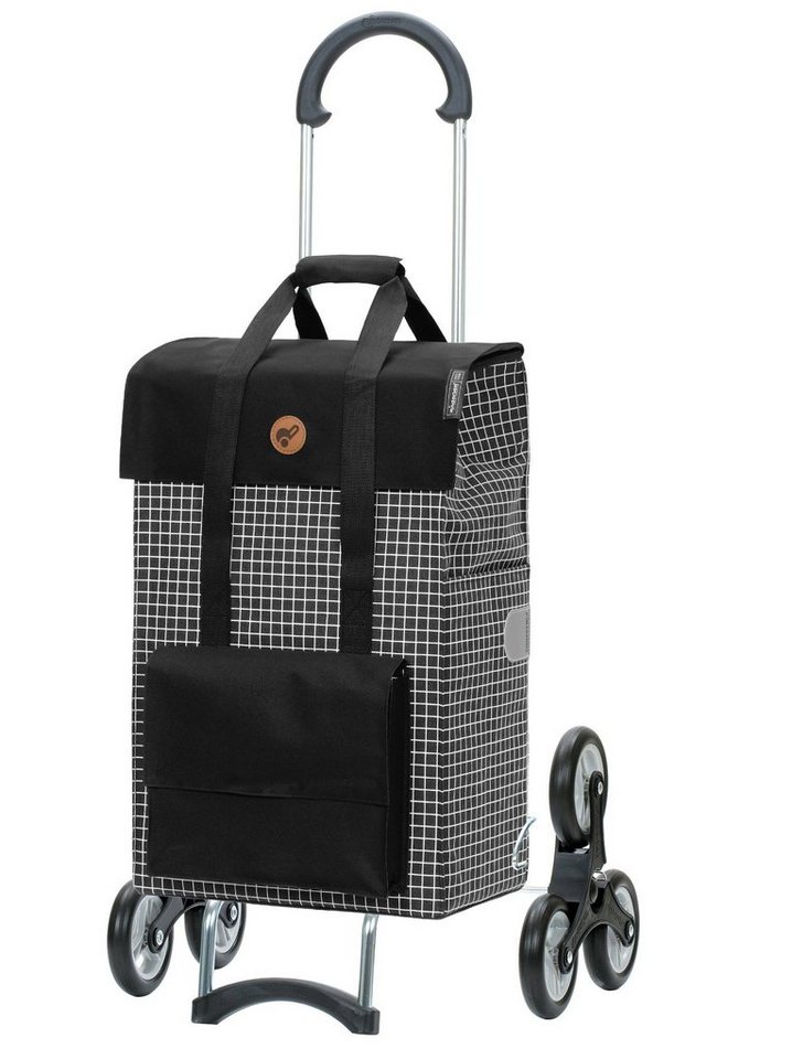 Andersen Einkaufstrolley Andersen Scala Shopper Treppensteiger mit Tasche  Hedda in Grau oder Schwarz, Fahrgestelltragkraft: 40 kg - Auflagefläche in  cm: 36 x 21 cm