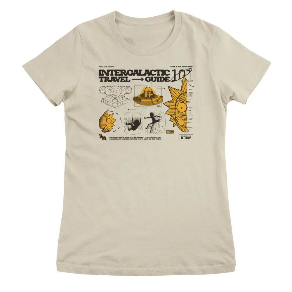 Rick and Morty T-Shirt Intergalactic Travel Guide Girly Tee