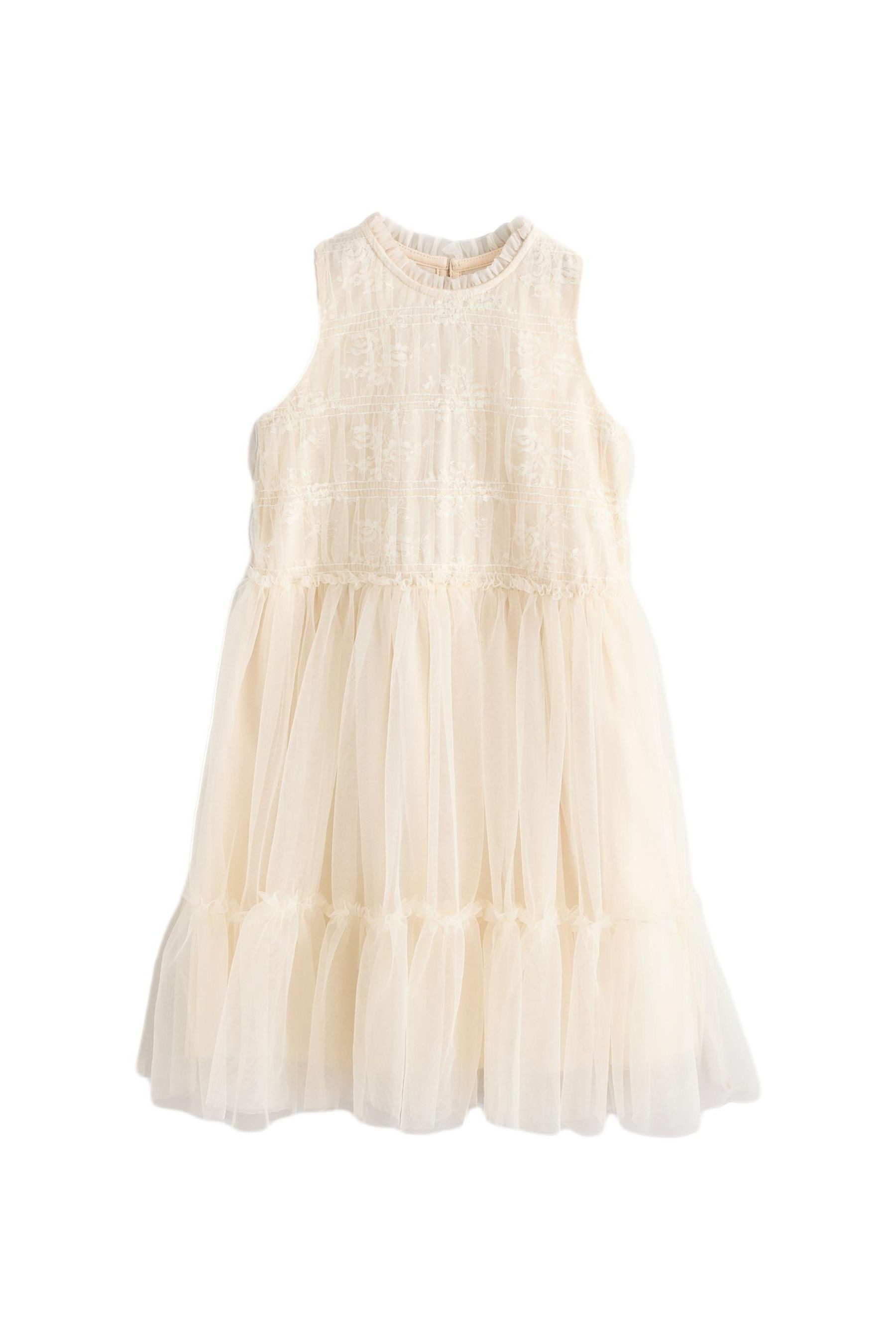 Next Jerseykleid Gestuftes Brautjungfernkleid mit Spitze günstig online kaufen