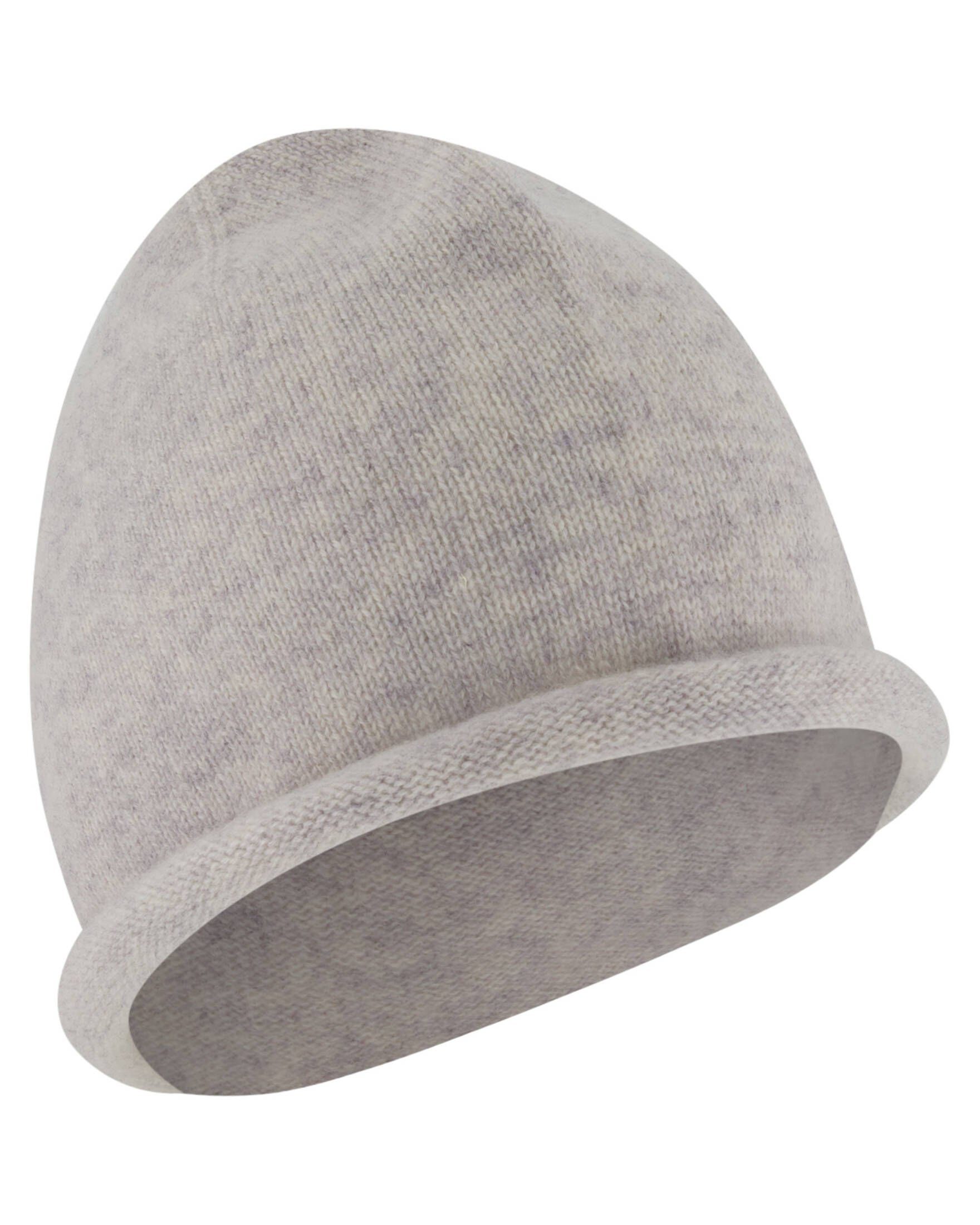 Kate Storm Beanie Damen Strickmütze Kaschmir silber aus mel. (215)