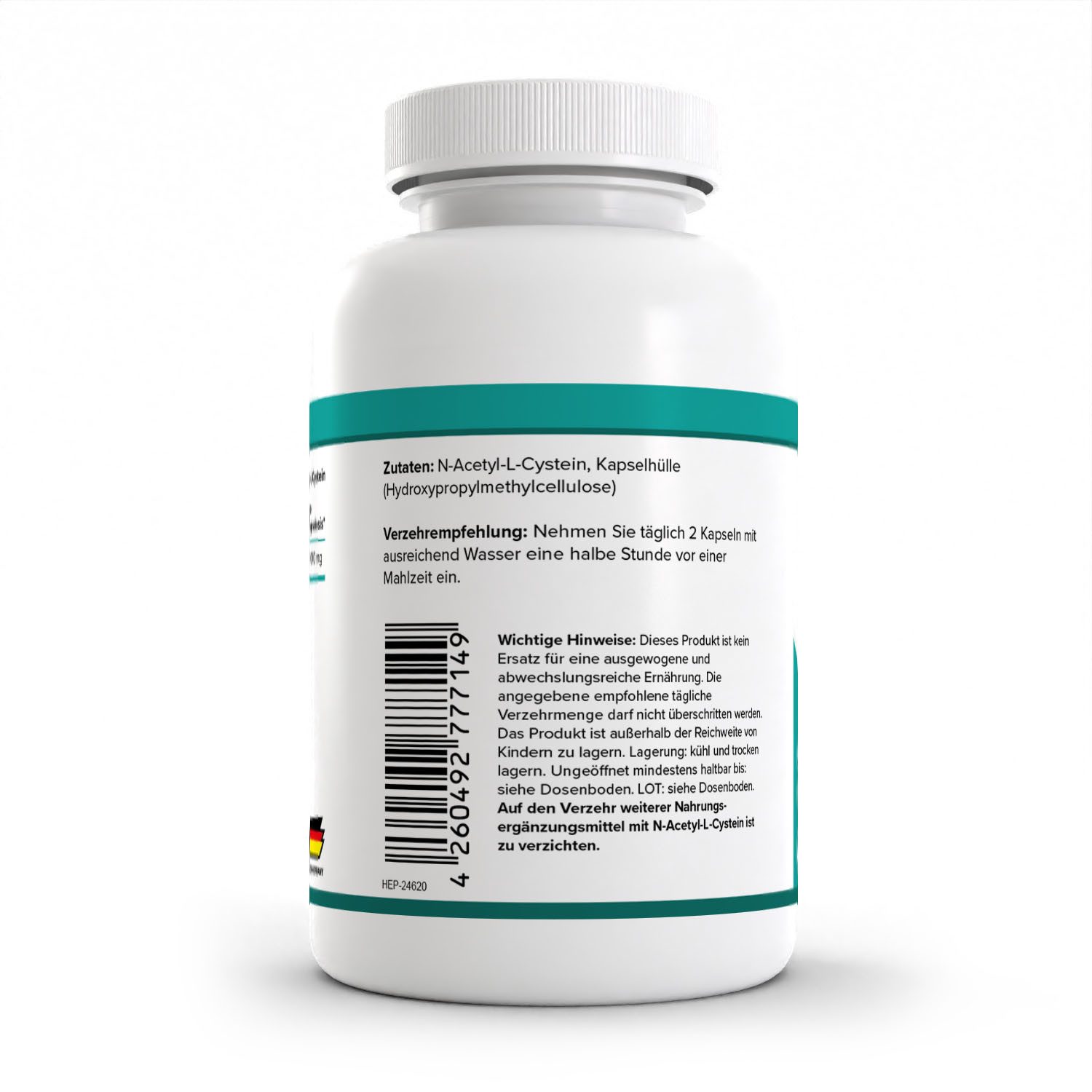 Zec+ Nutrition HEALTH+ N-ACETYL-L-CYSTEIN, 120 Kapseln Kapseln