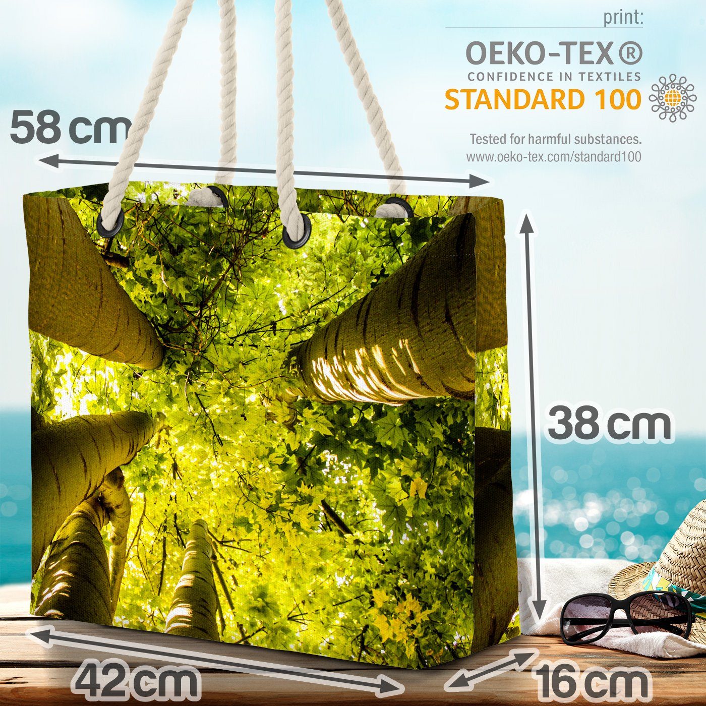 VOID Strandtasche (1-tlg), Gingko blatt tapete garten Baum gingko vektor Wald Garten baum Natur