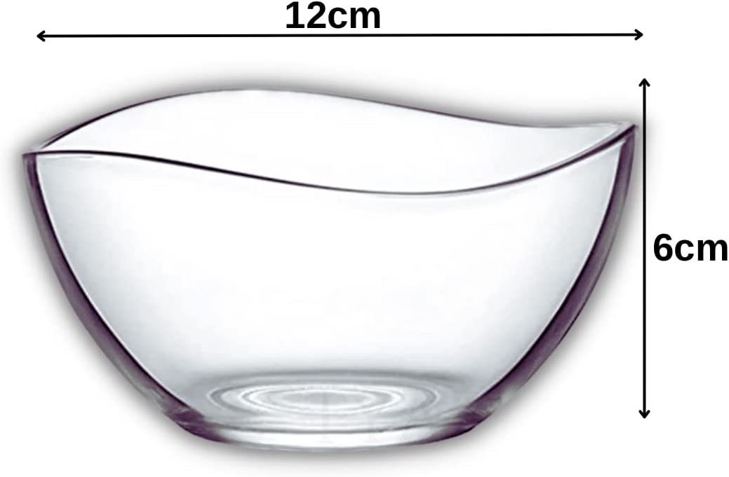 Schalen Glas, (6-tlg) Ditac Glasschalen Schale Dessertschale Gläser, 310ml Vorspeise