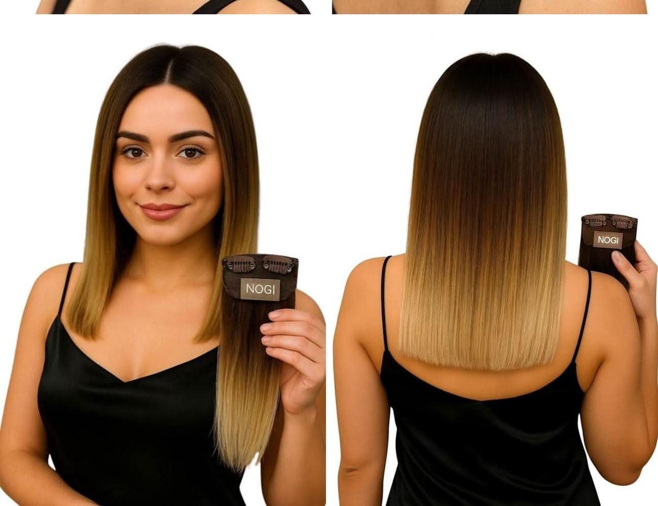 NOGI Echthaar-Extension NOGI Wave Piece, Hochwertiges Echthaar-Clip-In für sofort mehr Volumen und Fülle