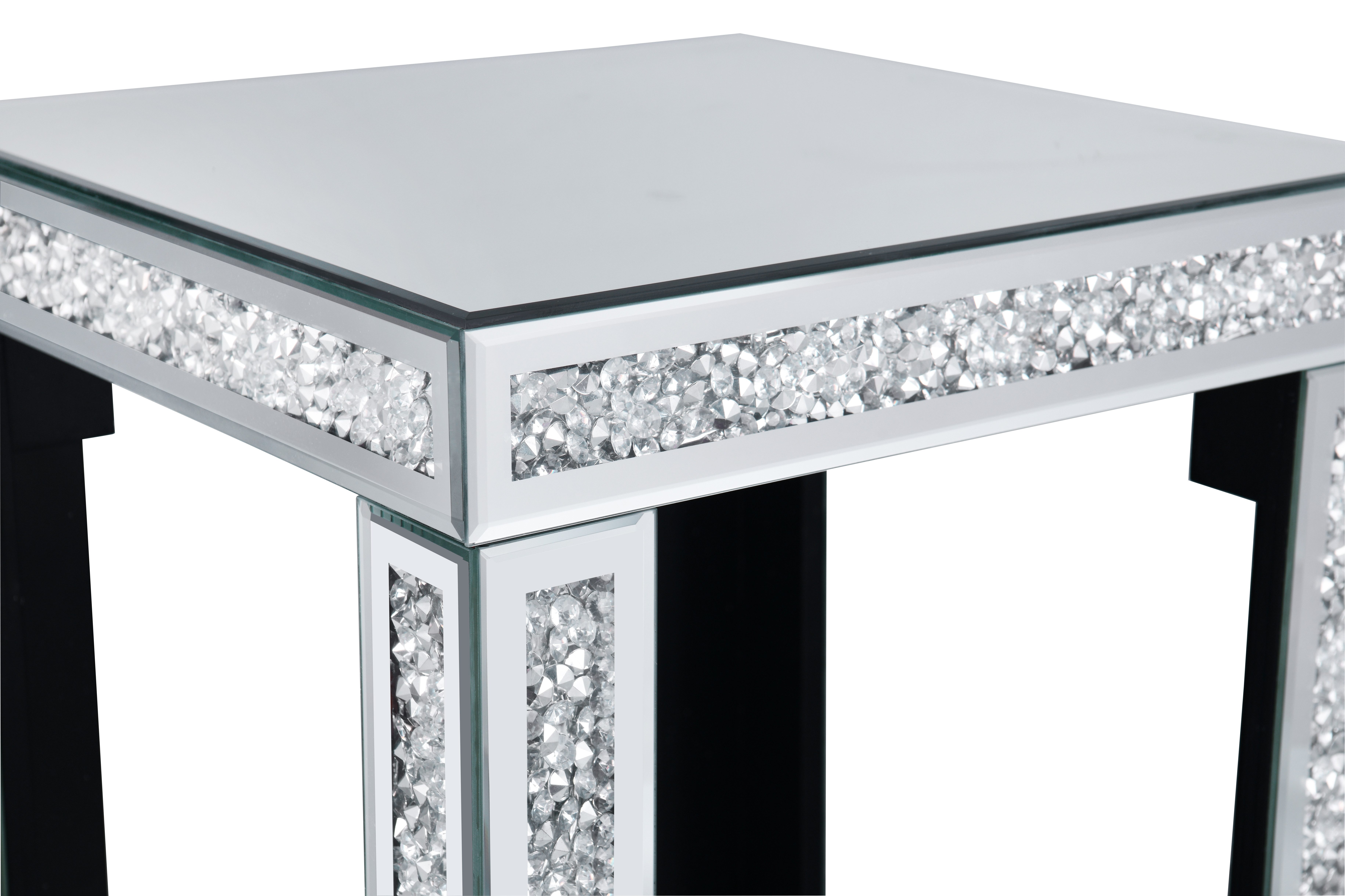 furnling Couchtisch Shine (1-St), verspiegelter Nachttisch, Beistelltisch, Glitzer-Effekt, Höhe 50 cm