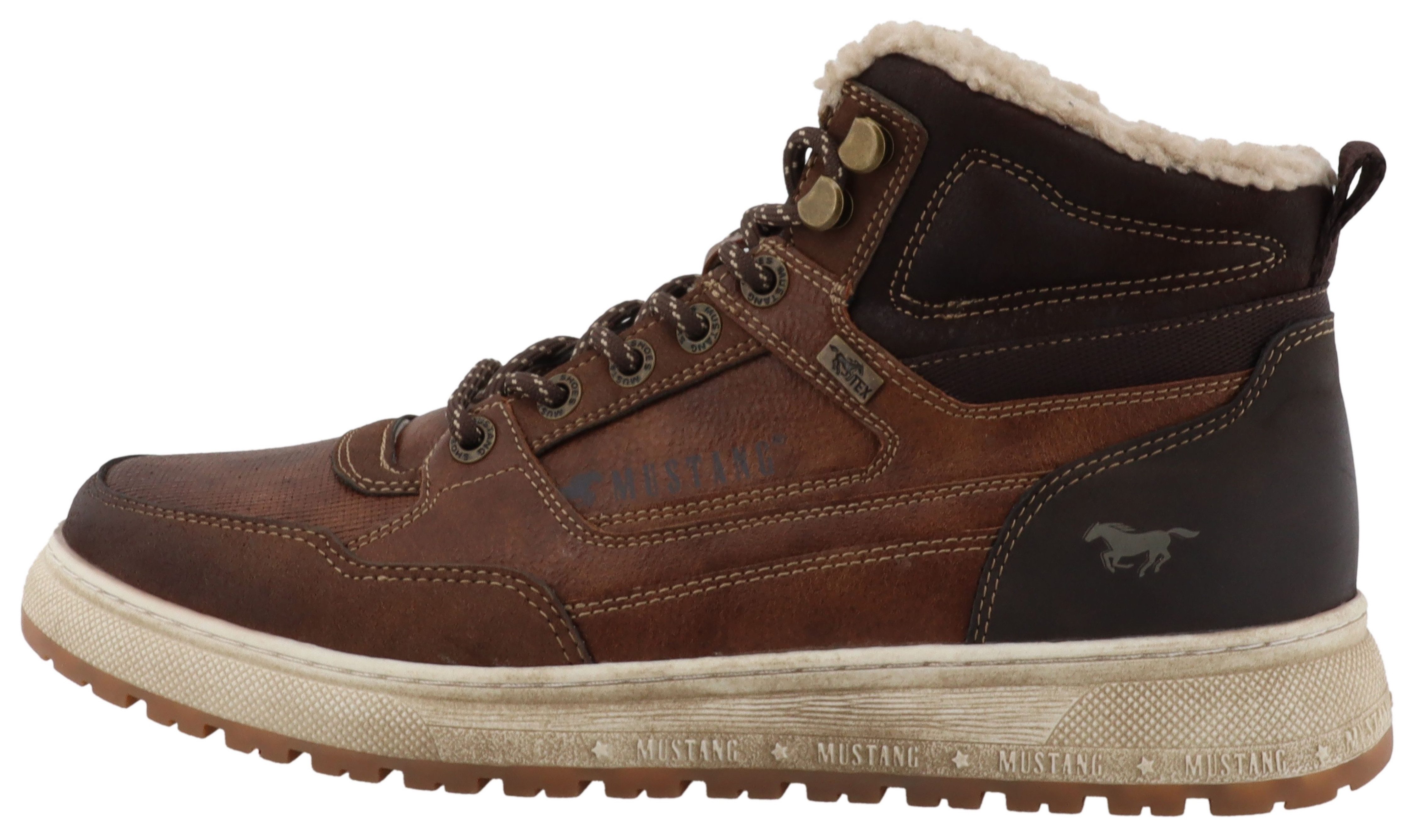 Mustang Shoes Puno Winterboots High Top Sneaker, Schnürboots mit Warmfutter