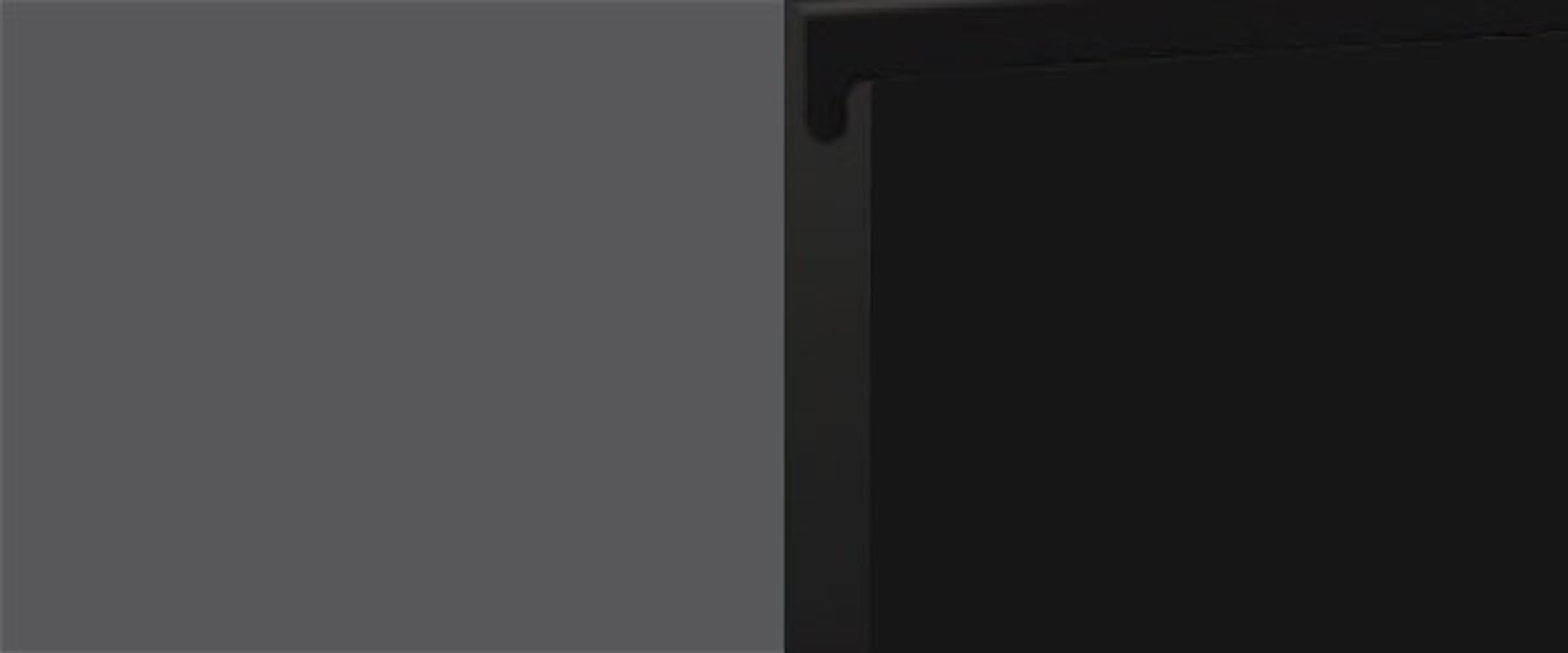 Feldmann-Wohnen Spülenunterschrank Velden (1-St) 80x50x82cm grifflos lava / schwarz super matt (VE-D1ZM/80)