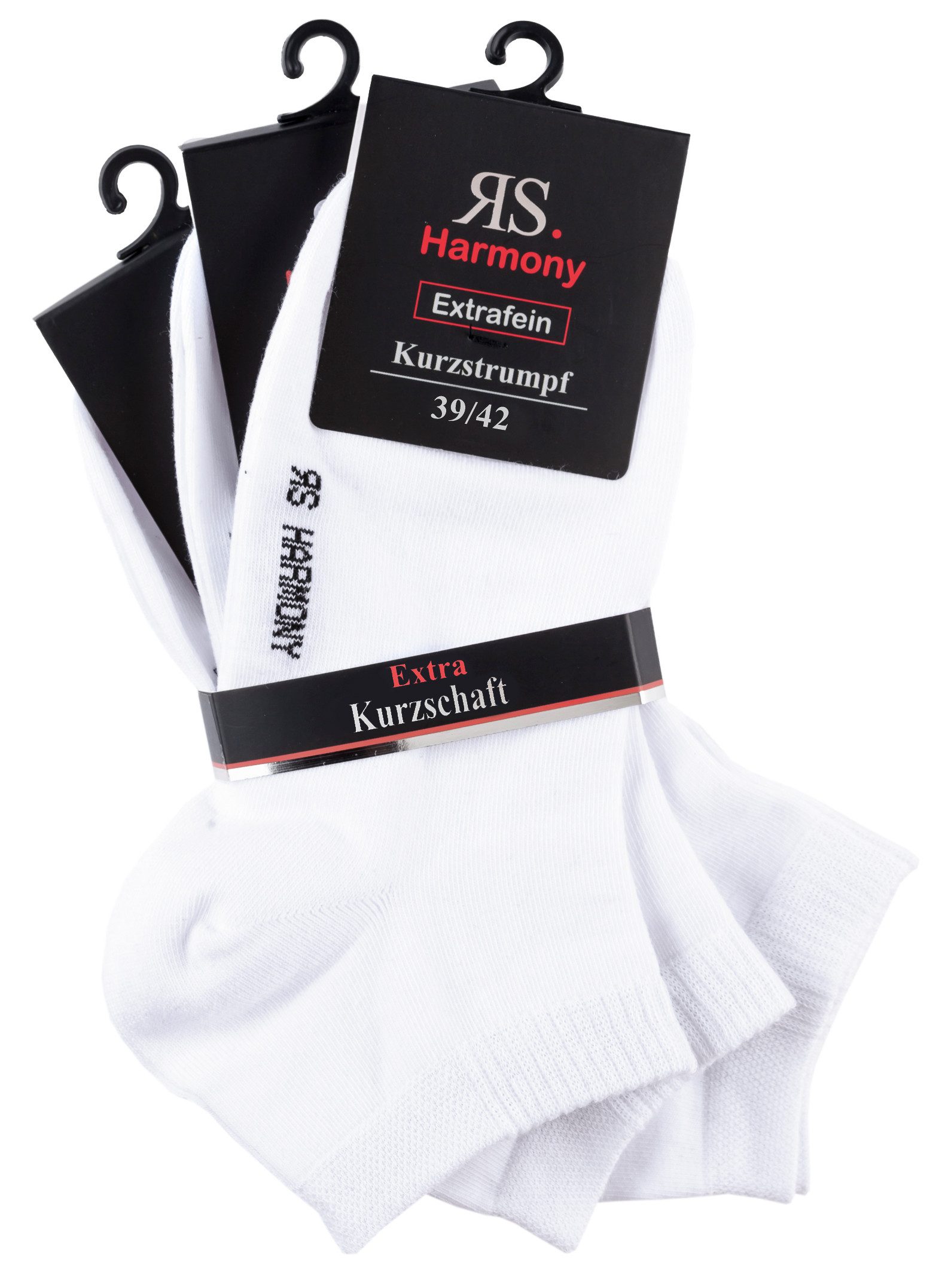 RS Harmony Socken 3 Paar RS. Harmony 35203 Kurzstrumpf weiß 39-42, 43-46