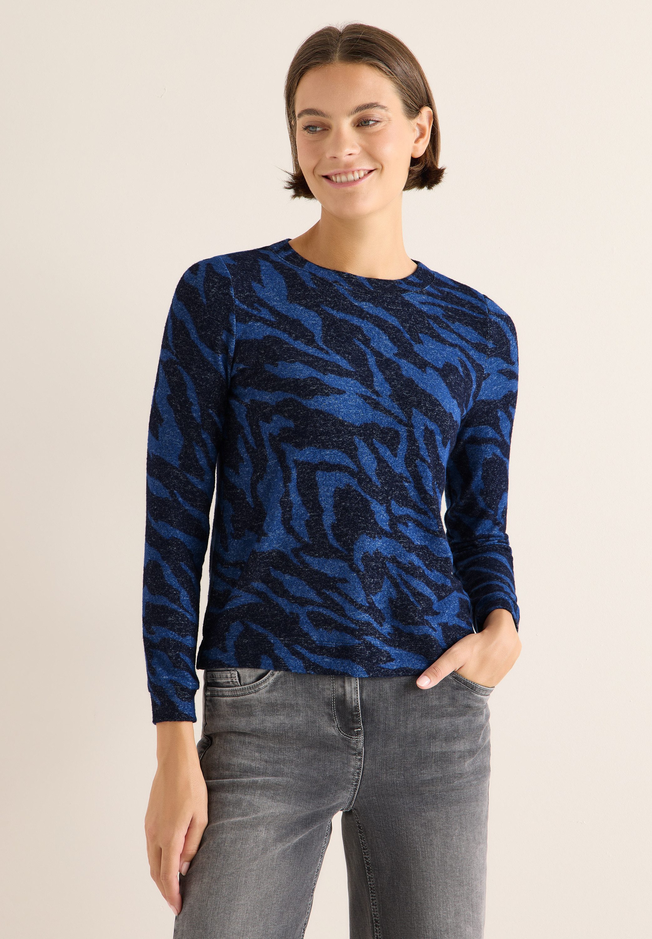 CECIL Langarmshirt im Melange Look günstig online kaufen