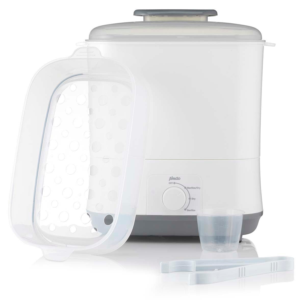 Alecto Babyflaschenwärmer BF55, Dampfsterilisator, Trocknungsfunktion, 11 Flaschen, 3-in-1