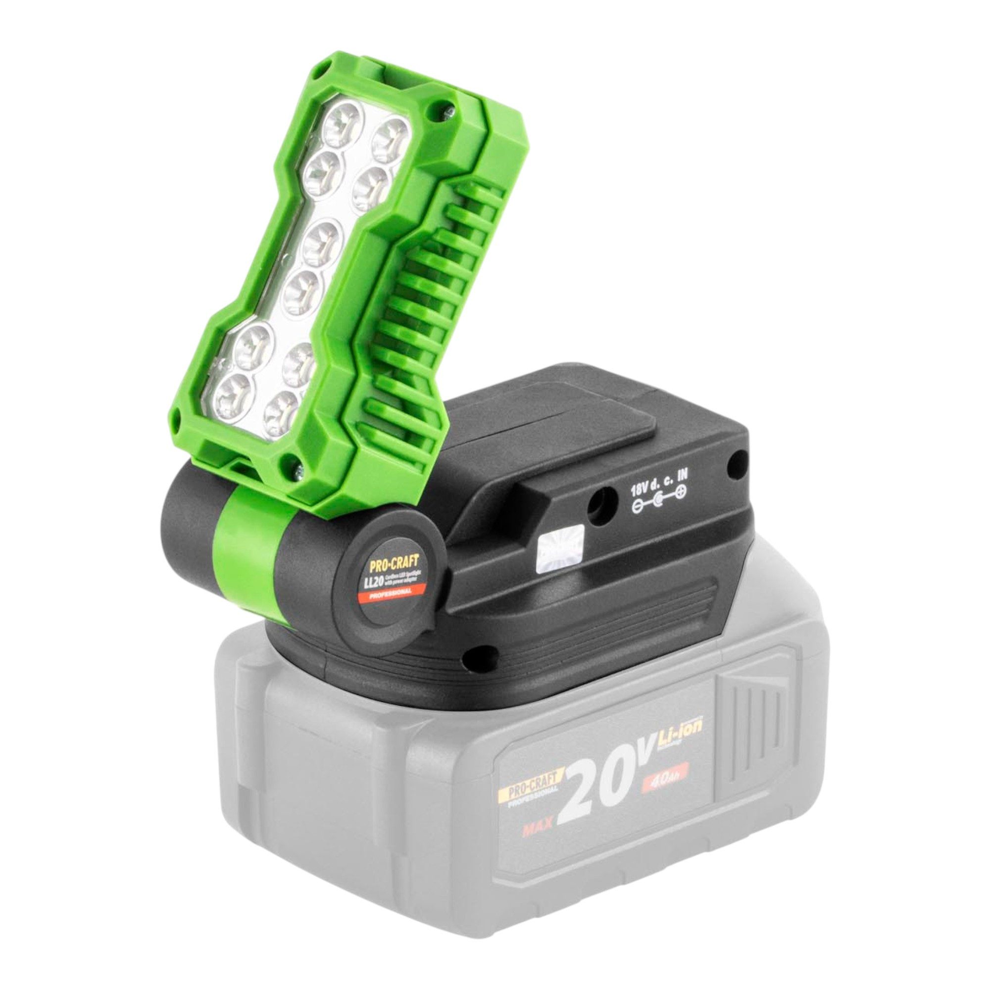 PRO CRAFT Baustrahler LL20bb Akku LED Strahler 20 V 500 lm Solo - ohne Akku, ohne Ladegerät