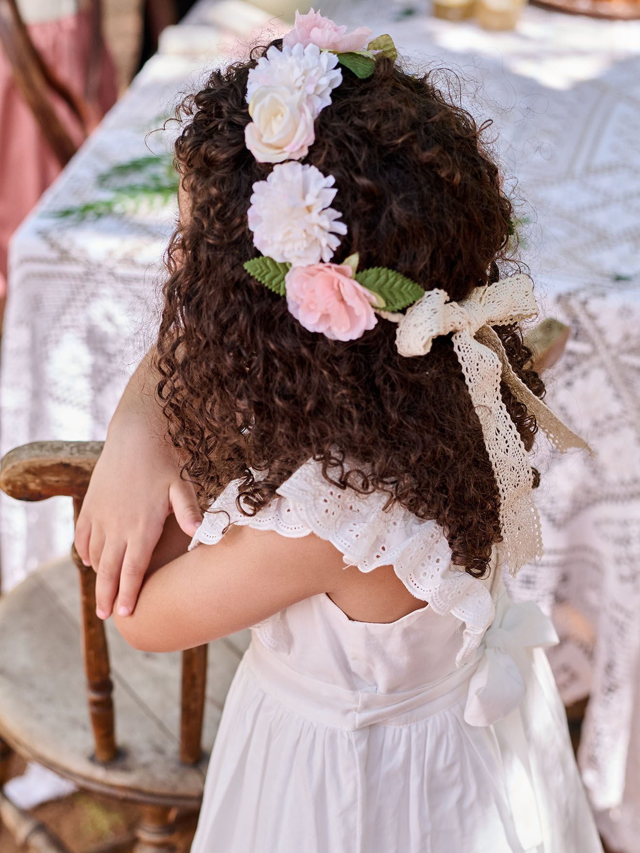 vertbaudet Haarband Mädchen Boho-Blumenkranz, Boho-Look