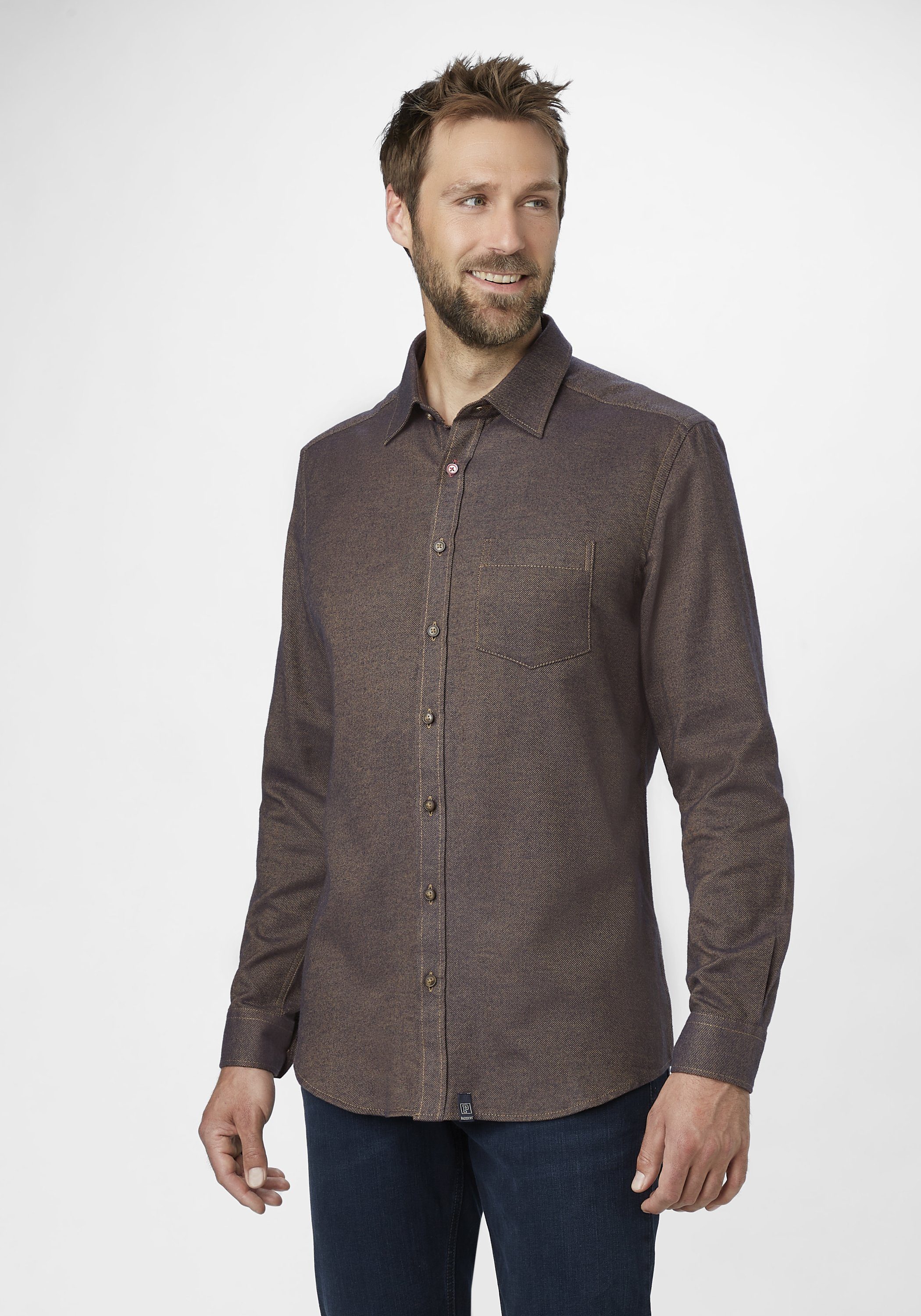 Paddock's Langarmhemd Long sleeve Langarmhemd aus günstig online kaufen