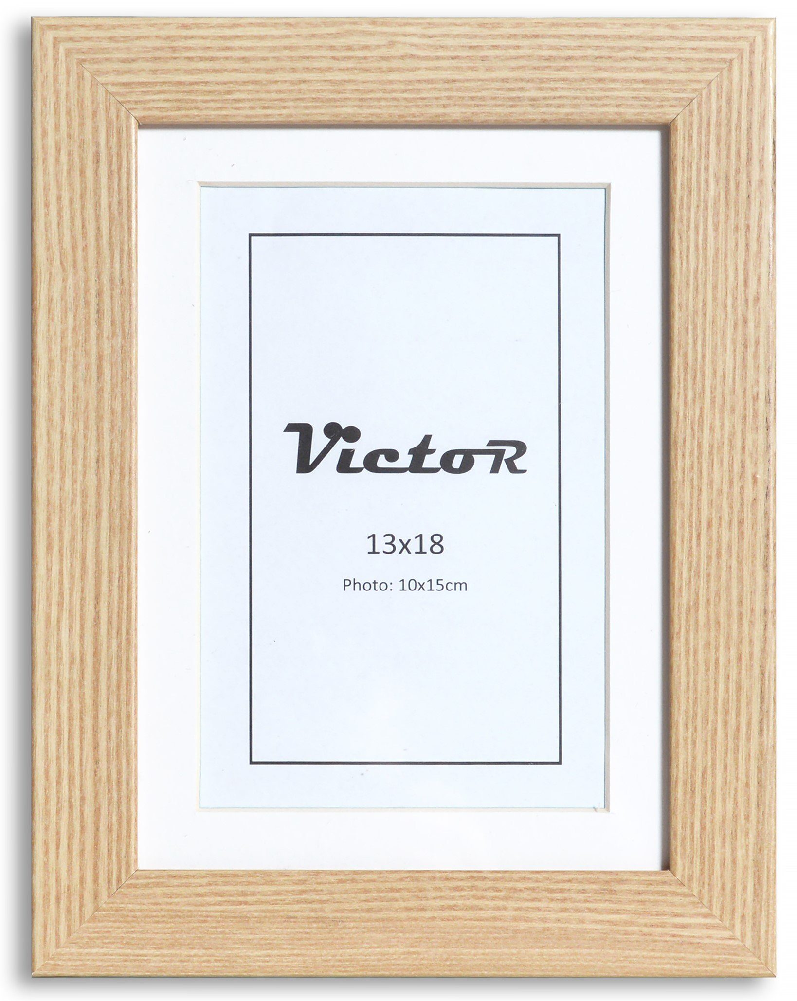 Victor (Zenith) Bilderrahmen Bilderrahmen \"Richter\" - Farbe: Beige - Größe: 13 x 18 cm, Bilderrahmen Beige 13x18 cm mit 10x15 cm Passepartout, Holz