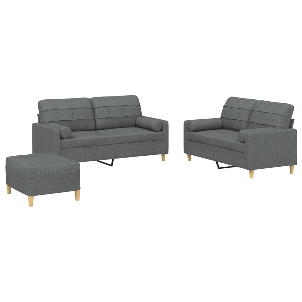 vidaXL Sofa 3-tlg. Sofagarnitur mit Kissen günstig online kaufen