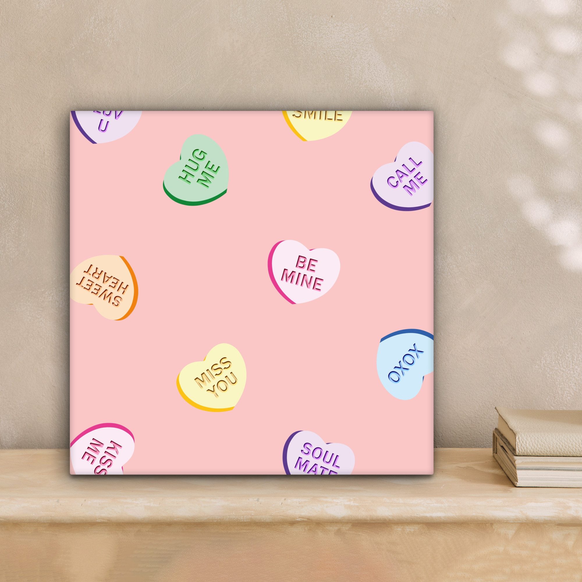 OneMillionCanvasses® Leinwandbild Herz - Bonbon - günstig online kaufen