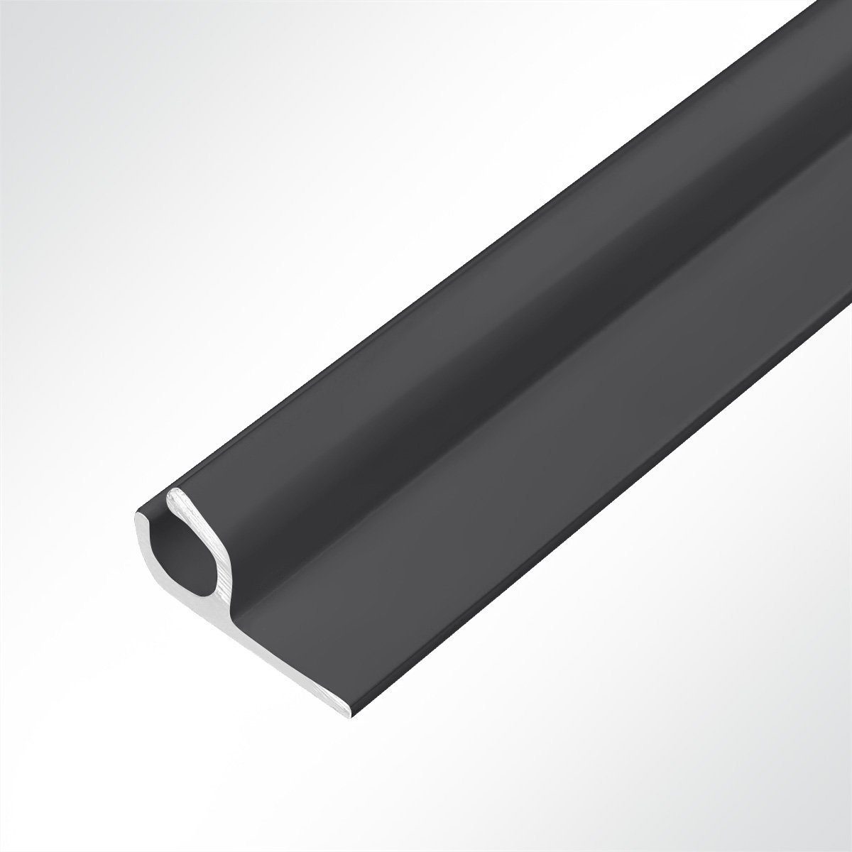 LYSEL® U-Laufschiene Kederschiene Aluminium schwarz für günstig online kaufen