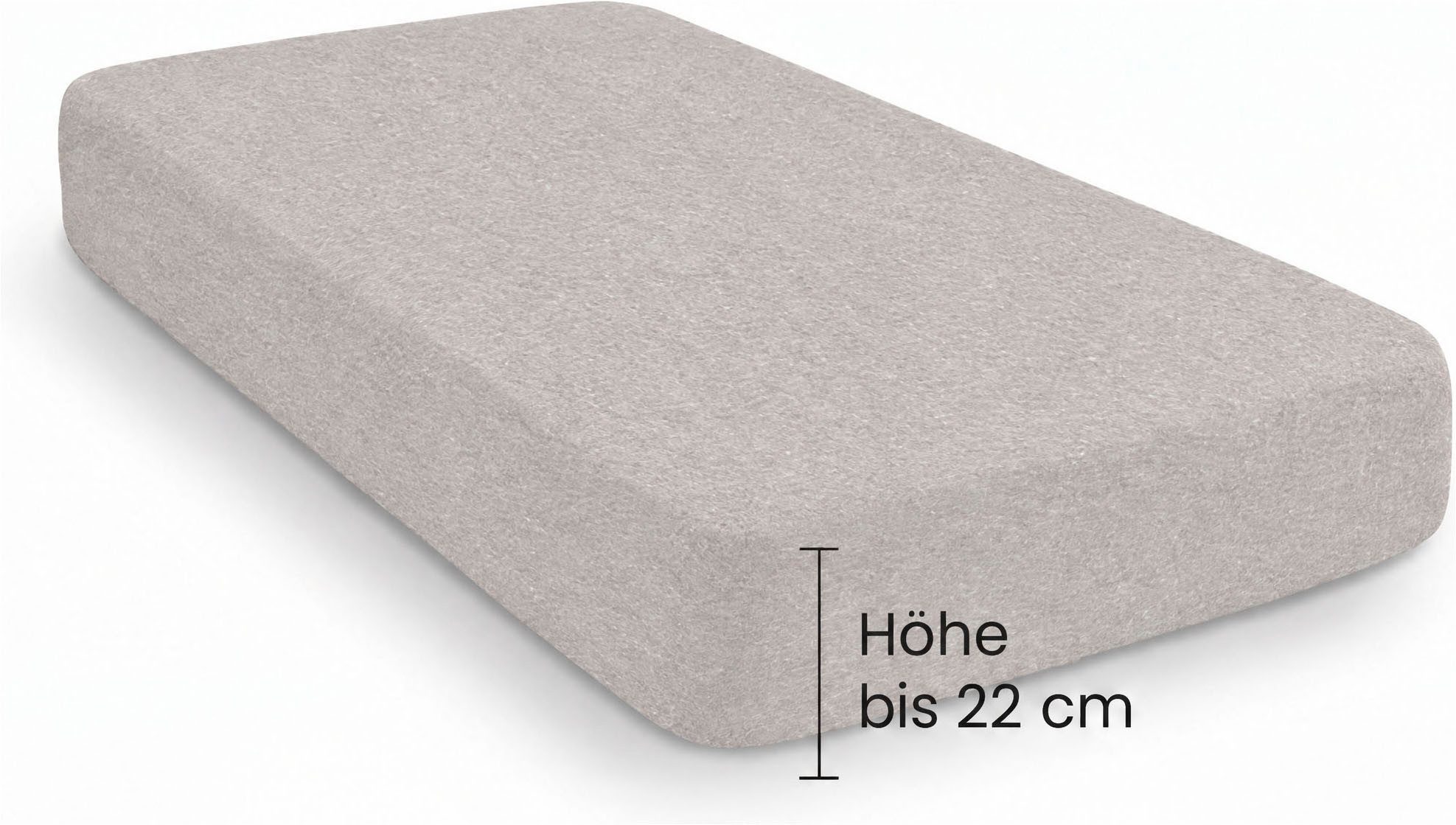 Biberna Spannbettlaken 0841380 HERMAL Premium Melange-Biber Spannbetttuch 100% Baumwolle, Flanell, Gummizug: rundum, (1 Stück), Biber, wärmend & weich, Rundumgu – Bild 2 von 5