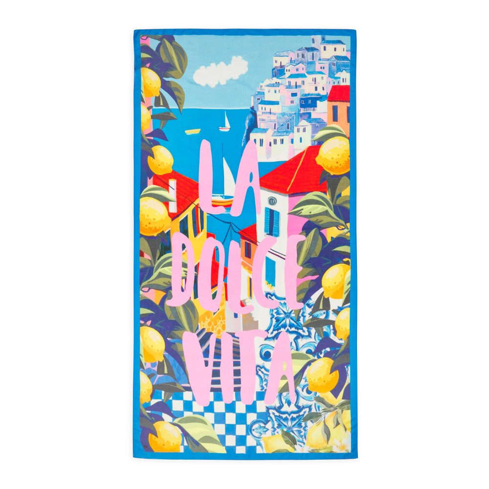 Codello Pareo Codello Pareo aus Baumwoll-Seidenmix mit Schriftzug