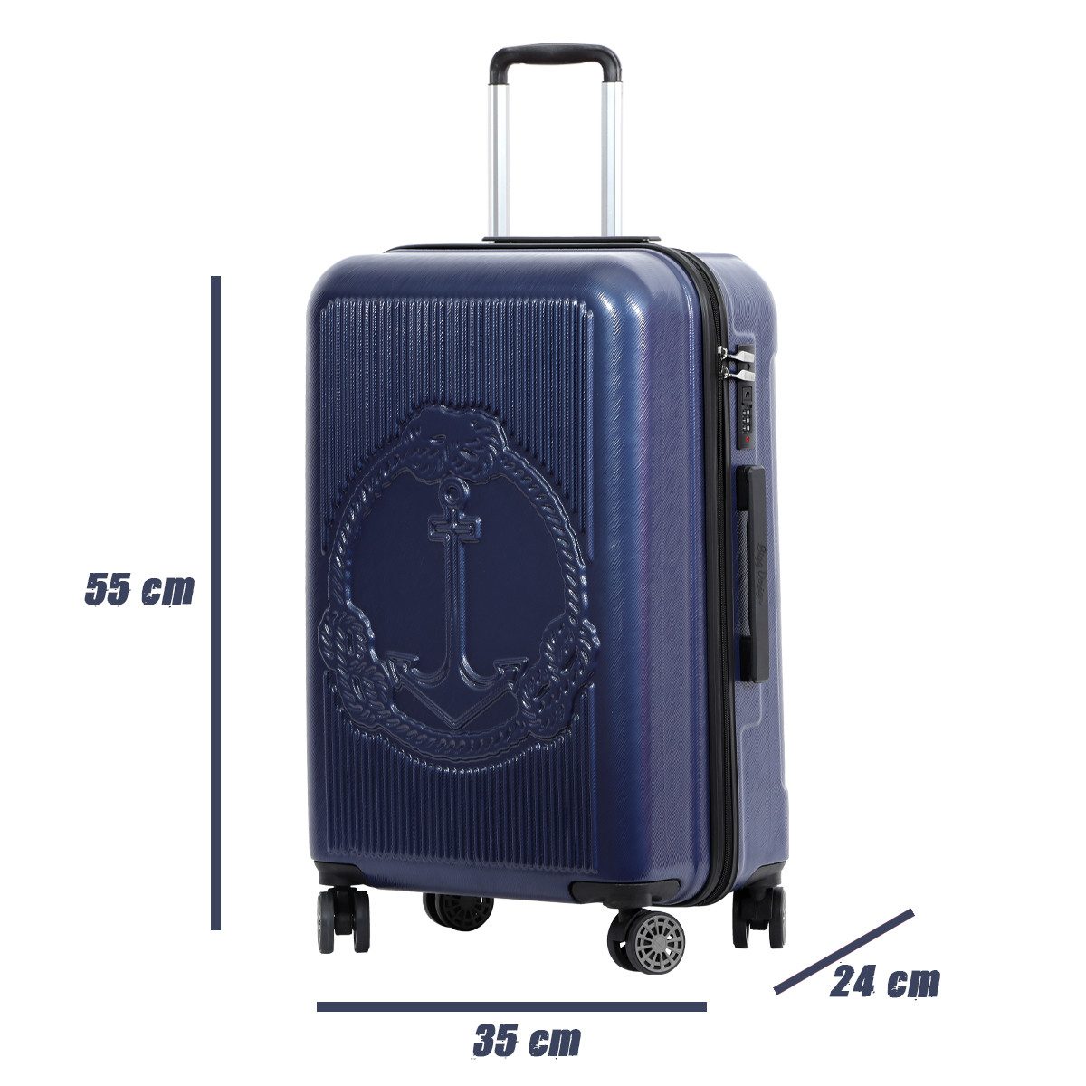 BIGGDESIGN Koffer Biggdesign Ocean Koffer S – Grau, kompakt & langlebig
