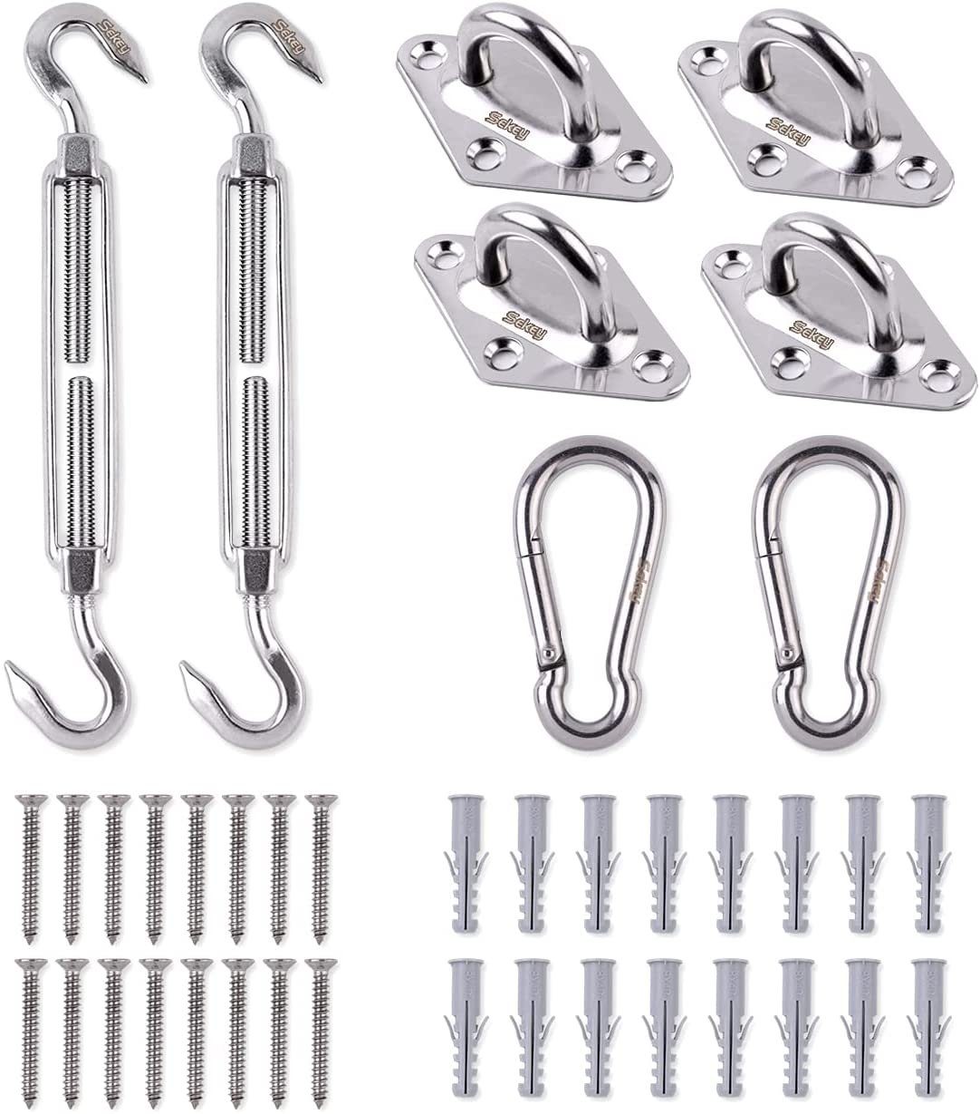 Sekey Sonnensegel Sonnenschutz Befestigungsset Sonnensegel Zubehör für die günstig online kaufen