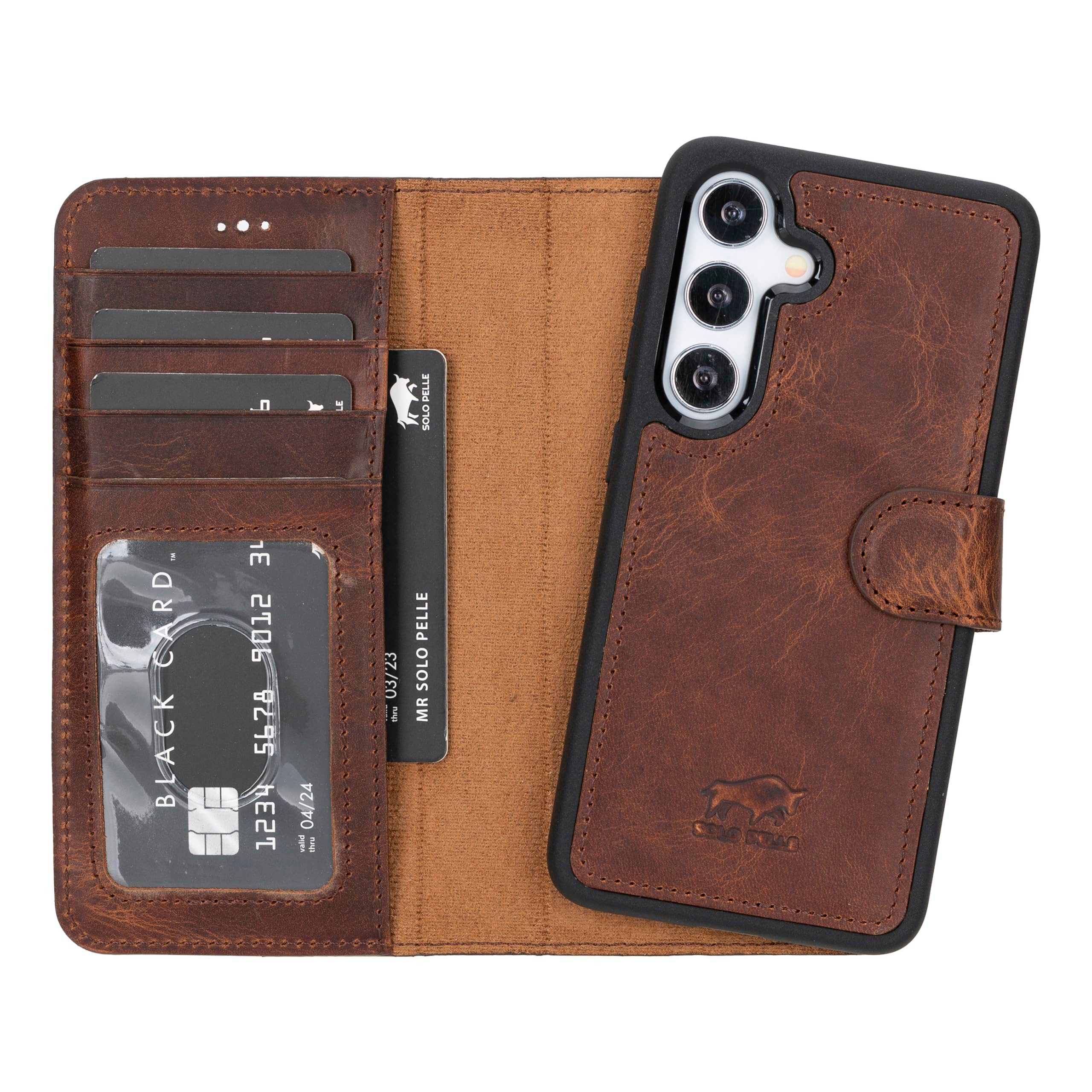 Solo Pelle Smartphonetasche Lederhülle Harvard für Samsung Galaxy S25 RFID