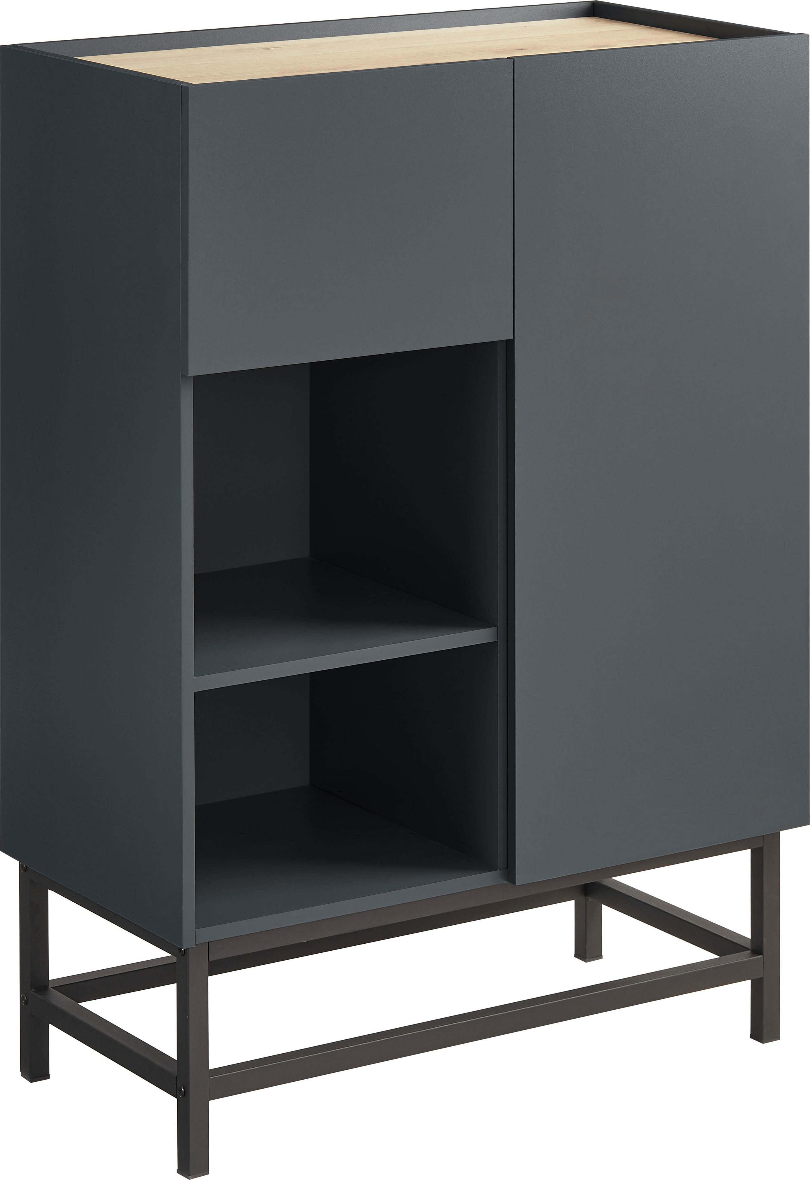 OTTO home Highboard Azly, pflegeleichte Melaminoberfläche, robustes Metallgestell, ABS-Kanten