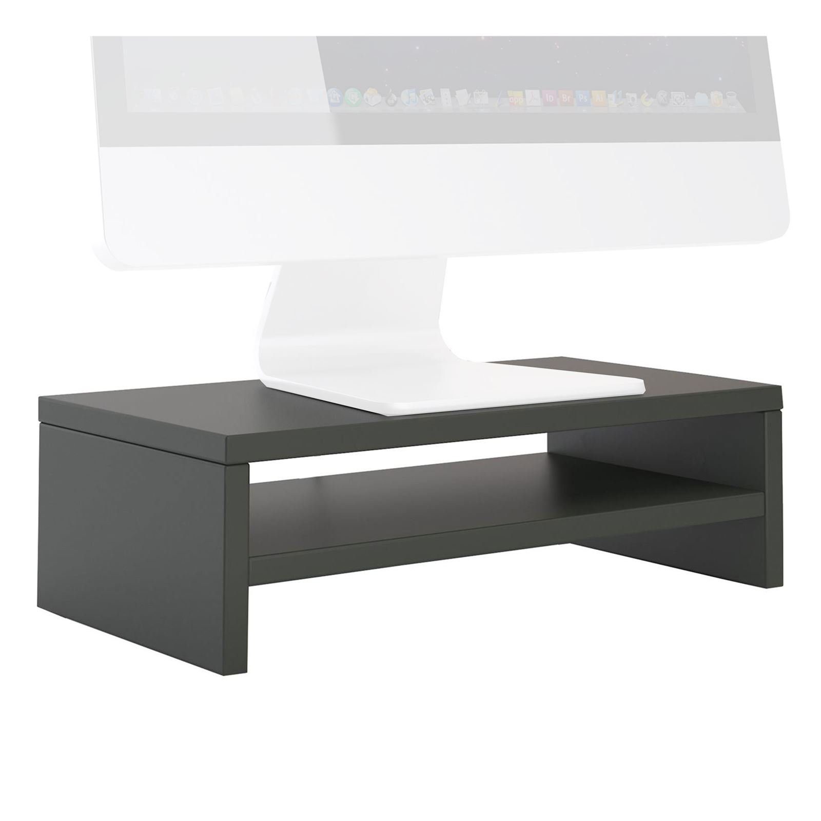 grau Ablagefach inkl. SUBIDA, CARO-Möbel Monitorerhöhung Bildschirmaufsatz Monitorständer Schreibtischaufsatz