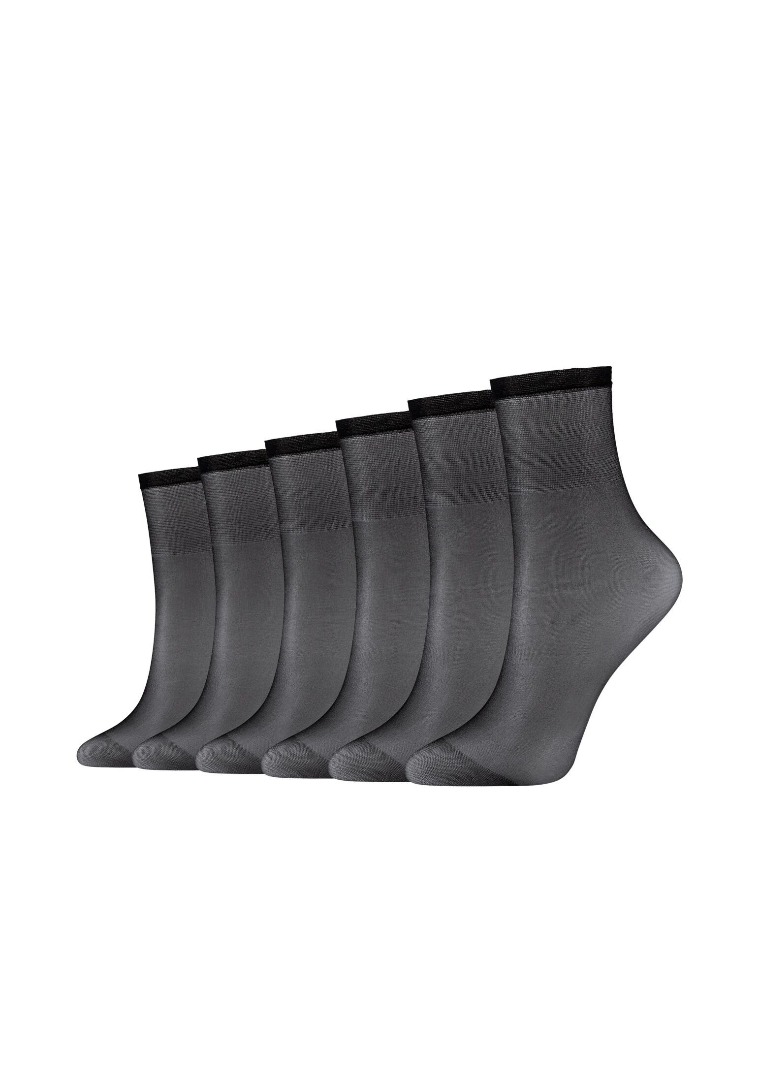 Camano Socken Socken 6er – Transparenter, Look seidig-matter Pack, vielseitig kombinierbar