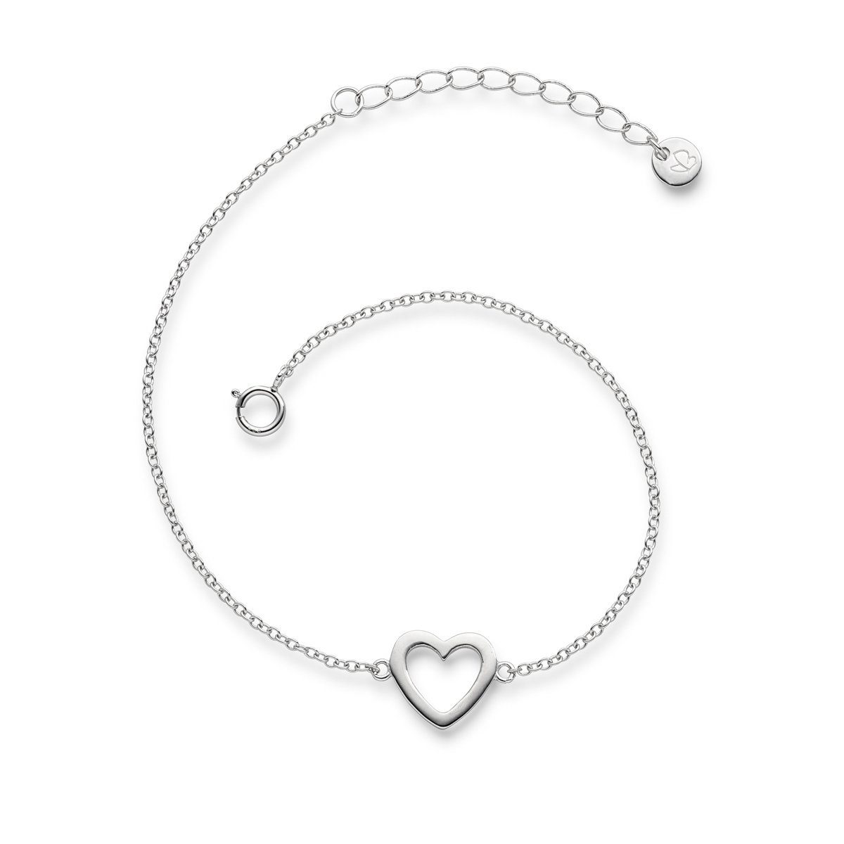 Glanzstücke München Silberarmband Herz silber, aus Sterling Silber silber, Herz