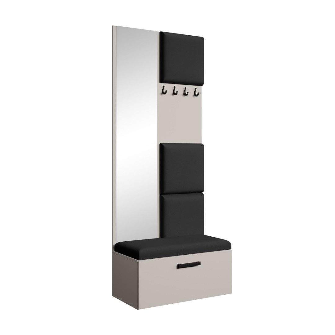 Beautysofa Garderobenschrank MARGARET III mit gepolsterten günstig online kaufen