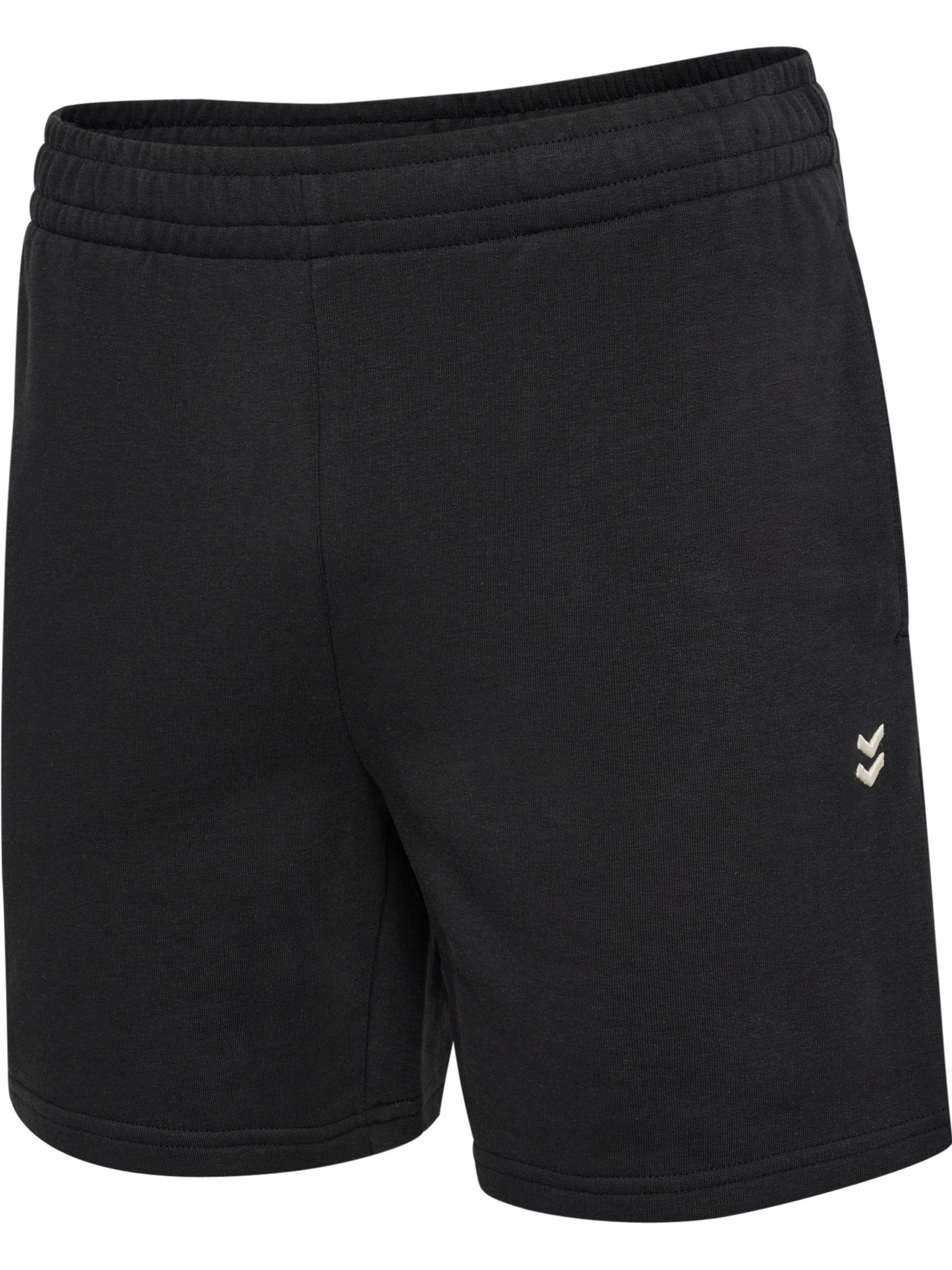 hummel Shorts HMLPULSE SWEAT SHORTS mit gesticktem Chevron-Logo, aus Baumwolle, Polyester und Viskose – Bild 3 von 4