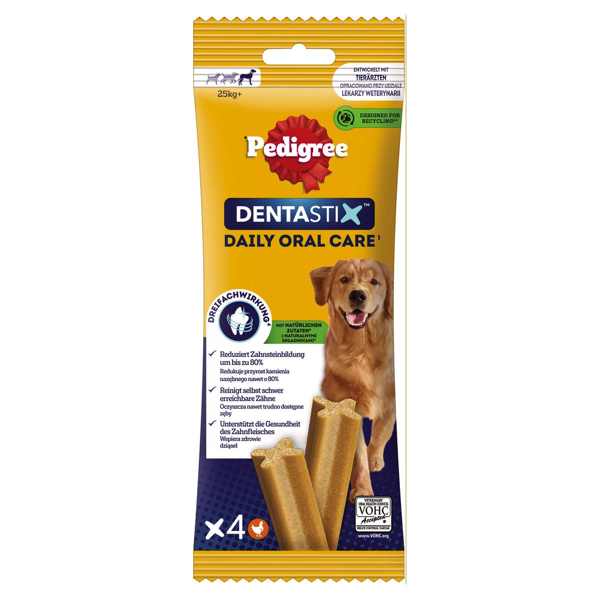 Pedigree DENTASTIX Daily Care für große Hunde 14 x 4 Stück, Snack für: Hund