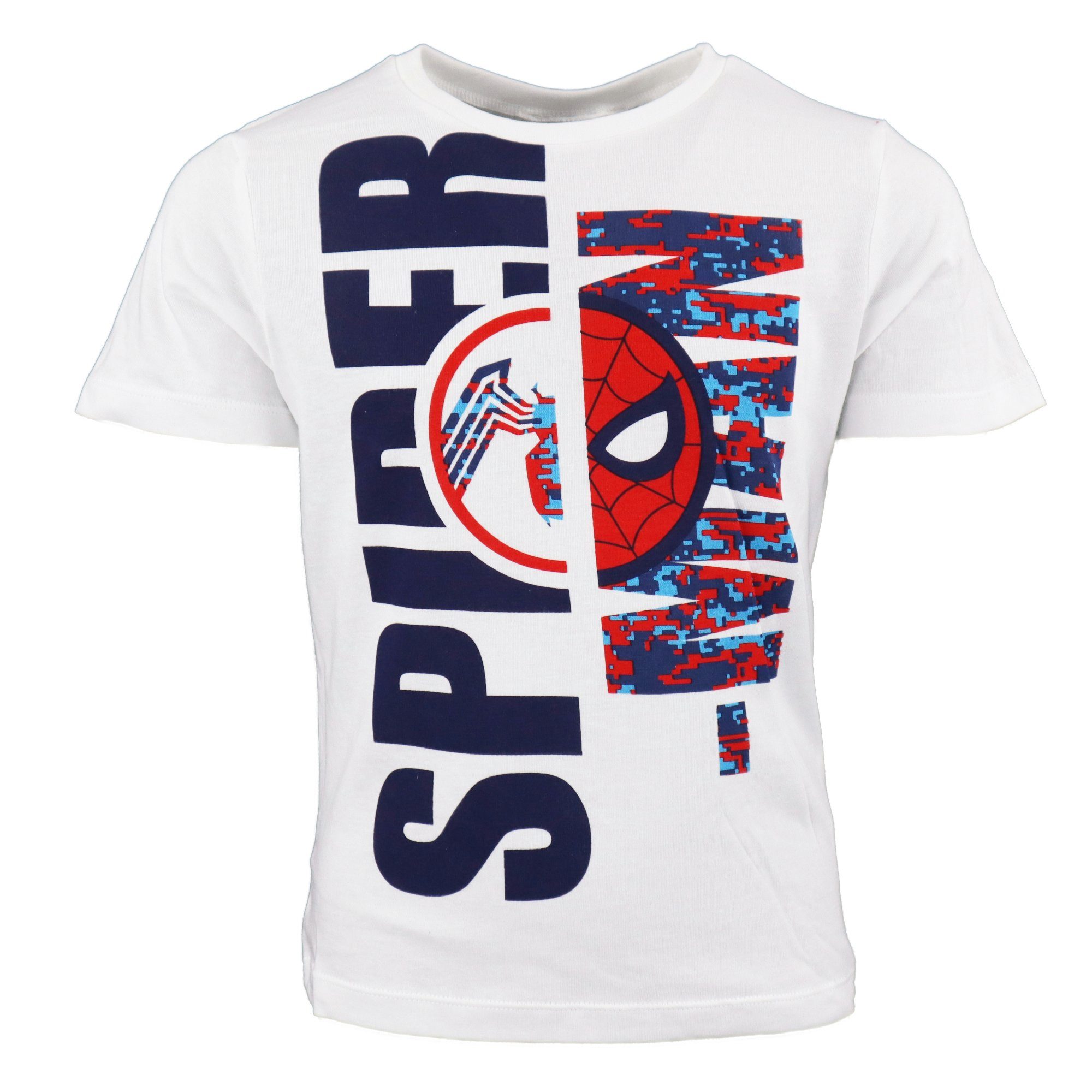 MARVEL Print-Shirt Marvel Spider-Man Kinder jungen kurzarm T-Shirt Gr. 98 bis 128, 100% baumwolle