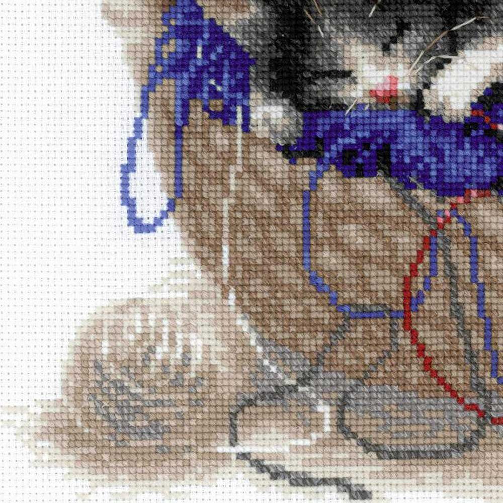 Riolis Kreativset Riolis Kreuzstich-Set "Kätzchen in einem Korb", (embroidery kit by Marussia)