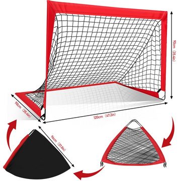 Randaco Fußballtor Fußballtor 2er Set Faltbares Mini-Fußballtor-Set 120 x 90 x 90 cm