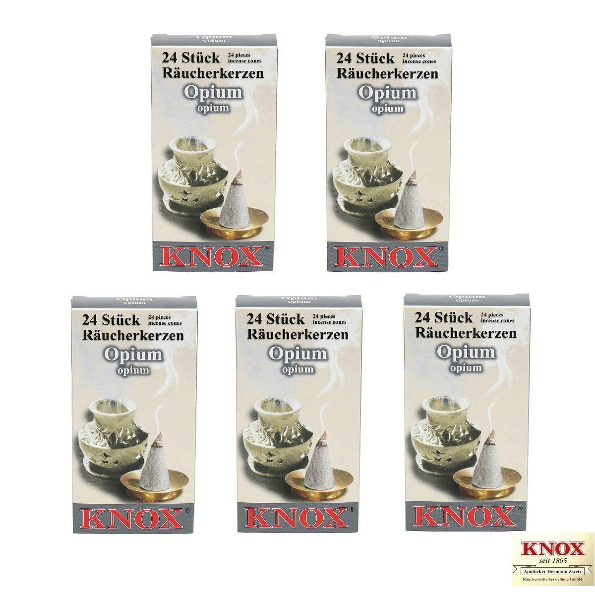 KNOX Duftkerze 6 Päckchen Räucherkerzen- Opium - 24er Packung günstig online kaufen