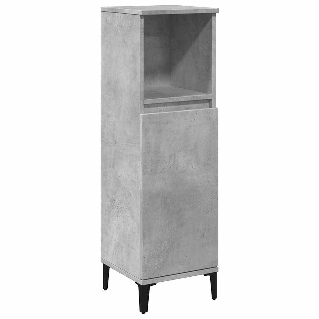 vidaXL Badezimmerspiegelschrank Badschrank Betongrau 30x30x100 cm günstig online kaufen